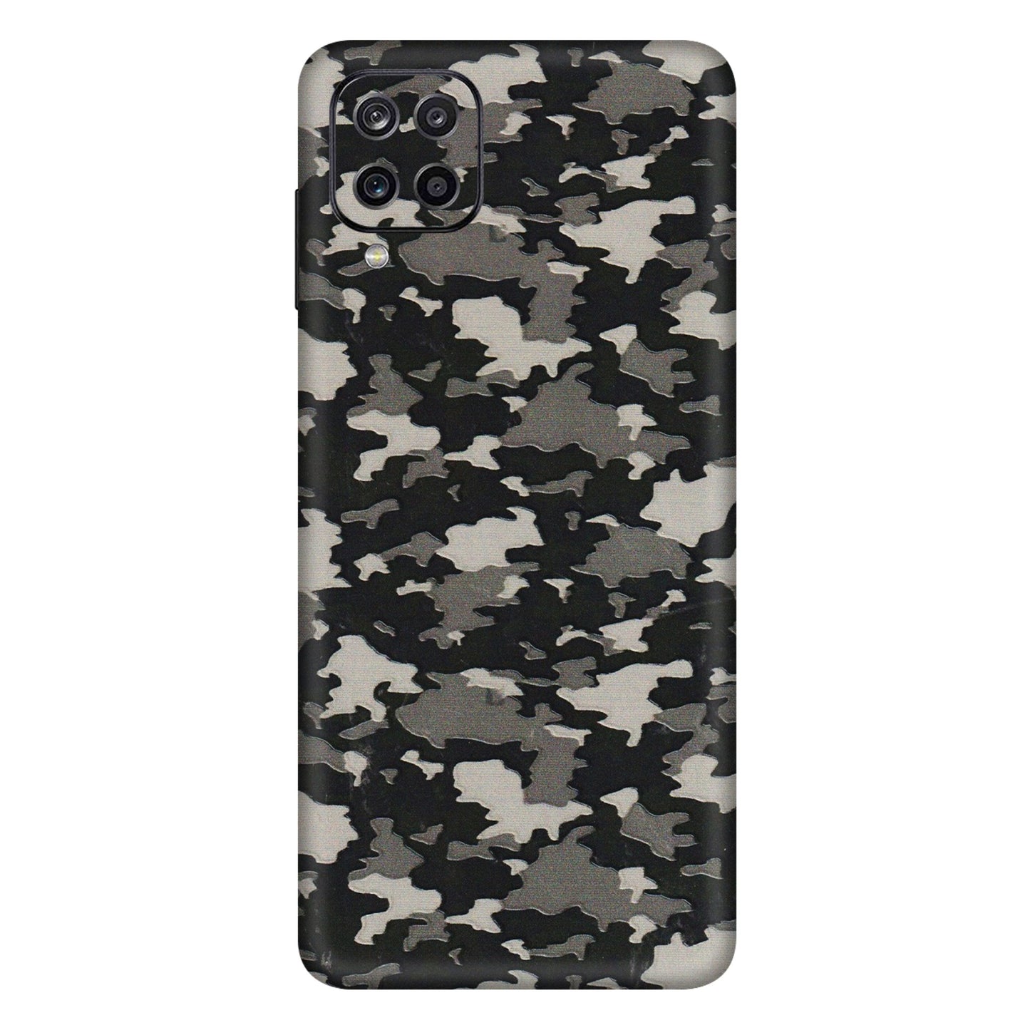 Samsung A/S Series Phone Skins (All Models) - Black/Grey Camoflaunge - 3D Embossed Finish (L-142) Samsung Galaxy A12