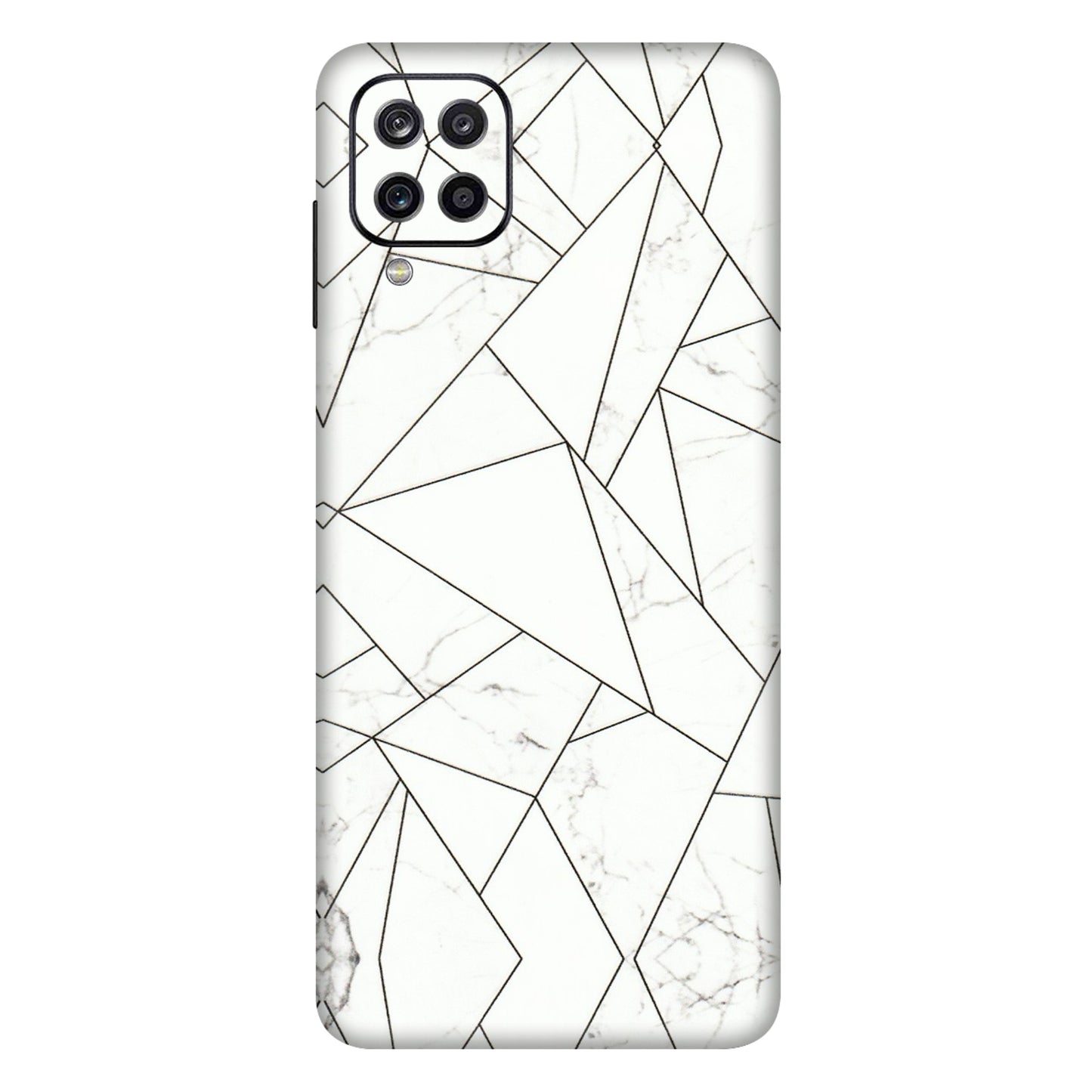 Samsung A/S Series Phone Skins (All Models) - Luxury White Marble Effect - 3D Embossed Finish (L-168) Samsung Galaxy A12