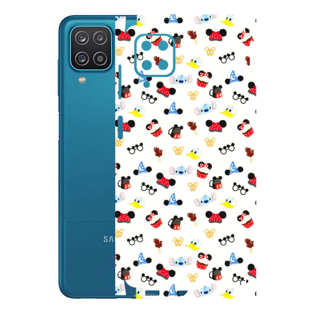 Samsung A/S Series Phone Skins (All Models) - Minnie Mouse & Donald Doodles s - 3D Embossed Finish (L-194) Samsung Galaxy A12