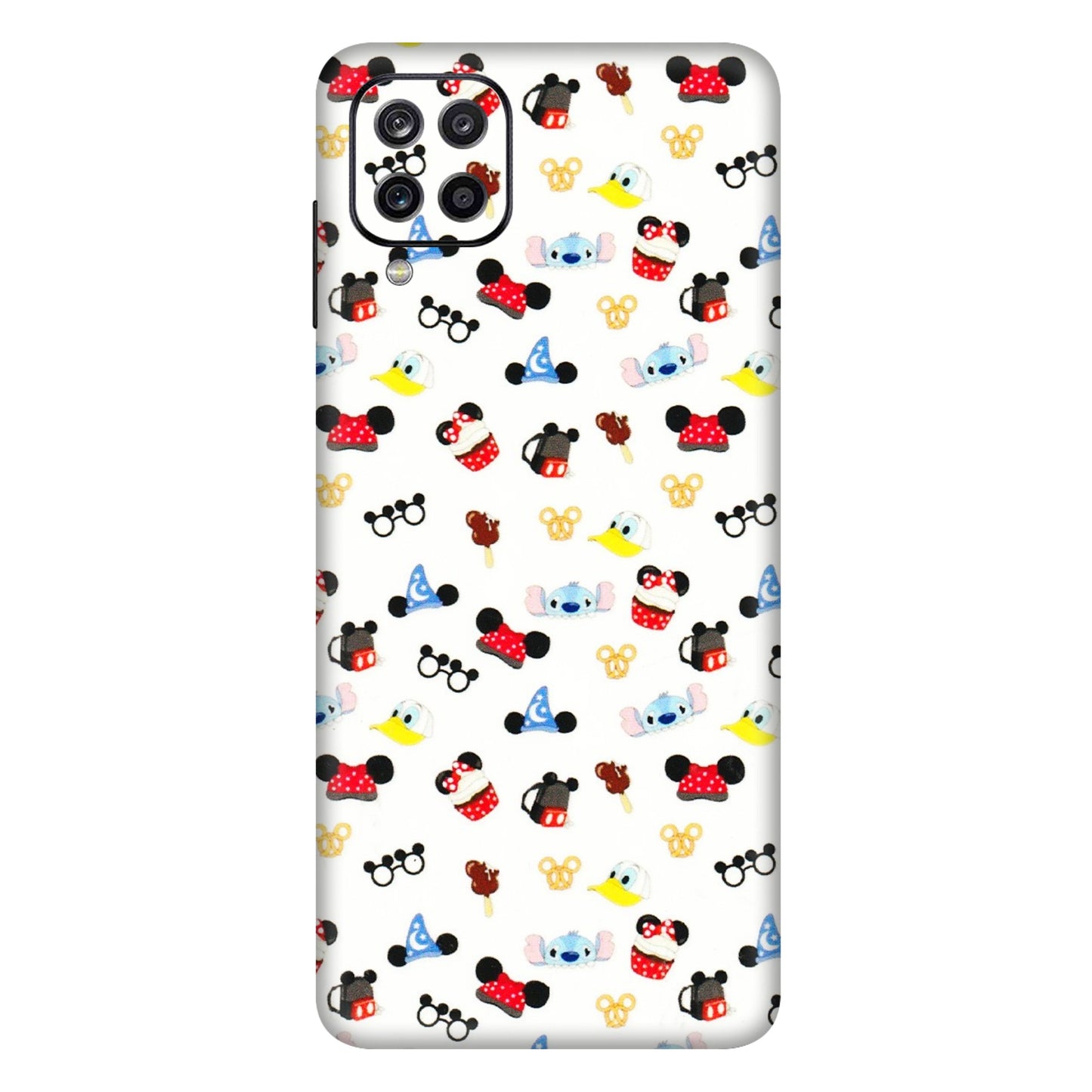 Samsung A/S Series Phone Skins (All Models) - Minnie Mouse & Donald Doodles s - 3D Embossed Finish (L-194) Samsung Galaxy A12