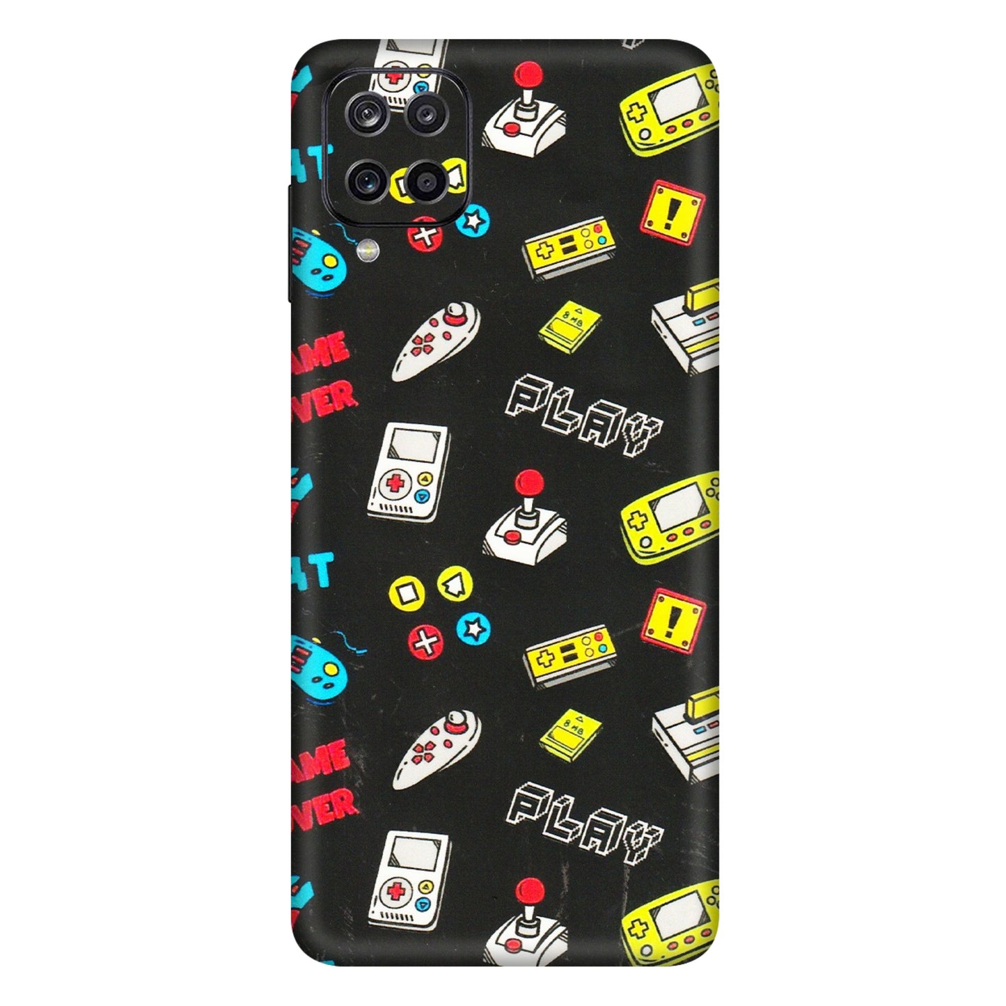 Samsung A/S Series Phone Skins (All Models) - Gaming Doodles - 3D Embossed Finish (L-224) Samsung Galaxy A12