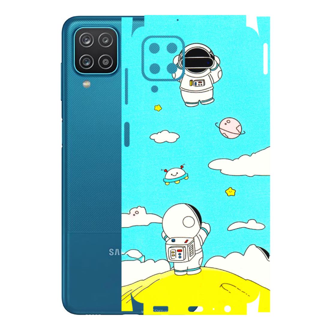 Samsung A/S Series Phone Skins (All Models) - Blue Skies Astro Float - 3D Embossed Finish (L-230) Samsung Galaxy A12