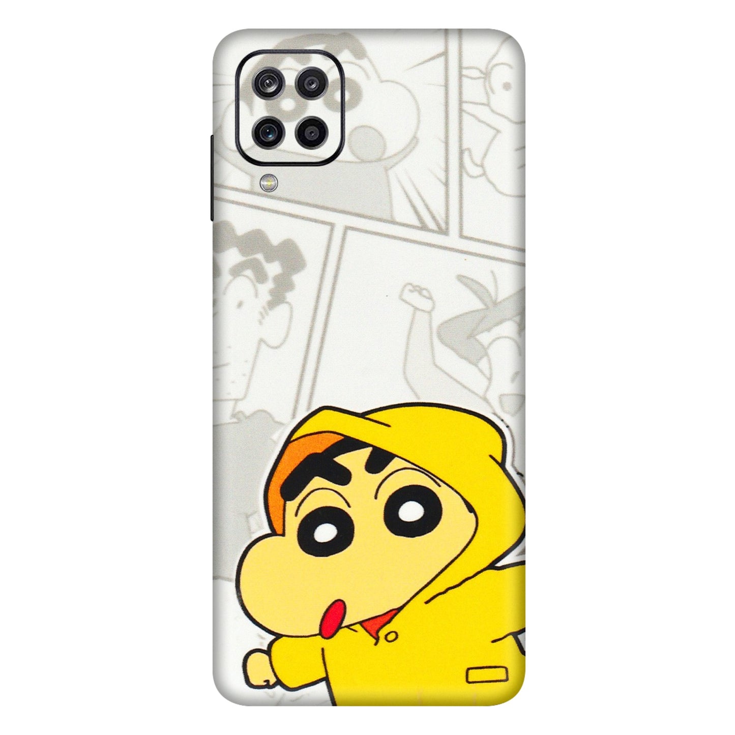 Samsung A/S Series Phone Skins (All Models) - Yellow Shinchan Comic - 3D Embossed Finish (L-246) Samsung Galaxy A12