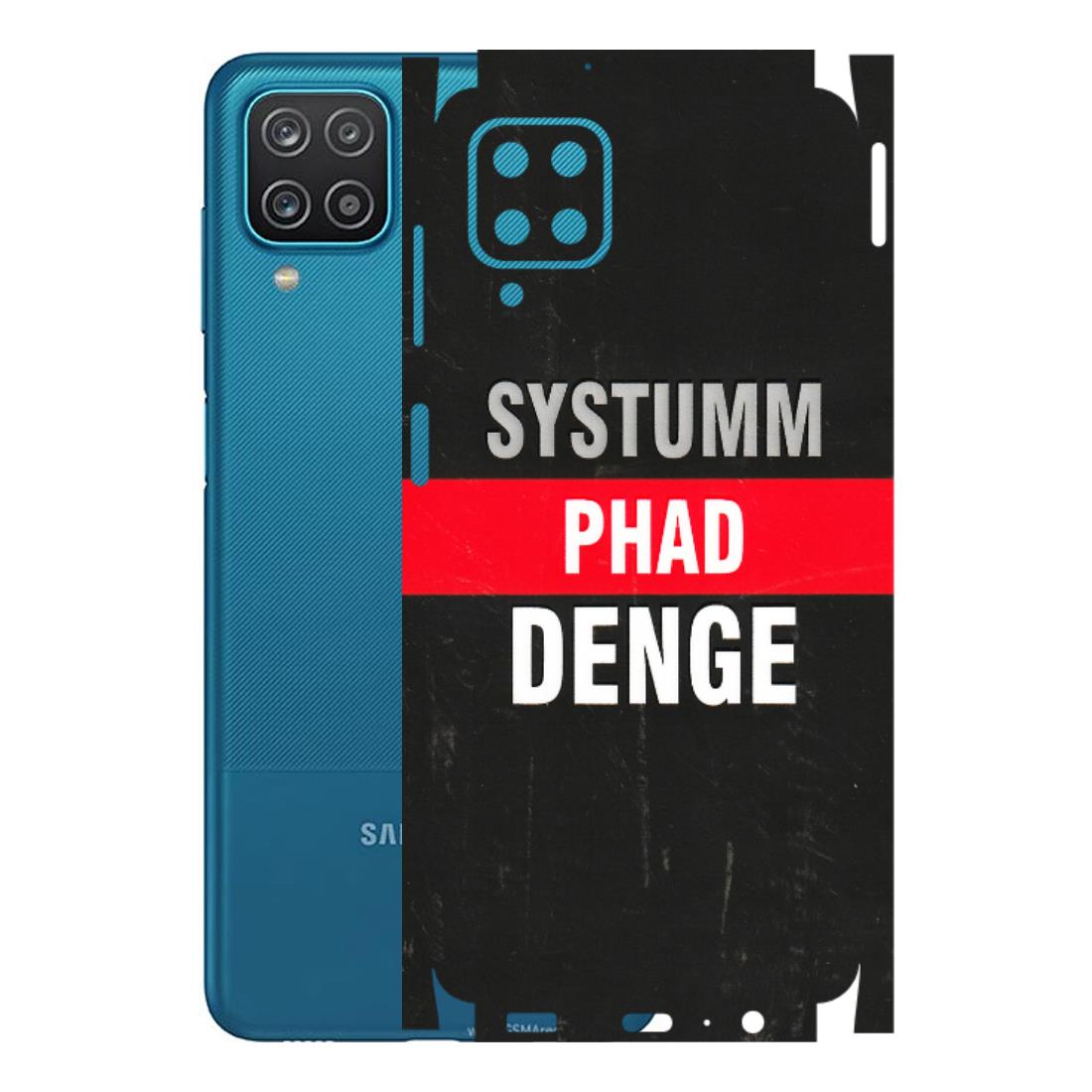 Samsung A/S Series Phone Skins (All Models) - Systumm Phad Denge - 3D Embossed Finish (L-278) Samsung Galaxy A12