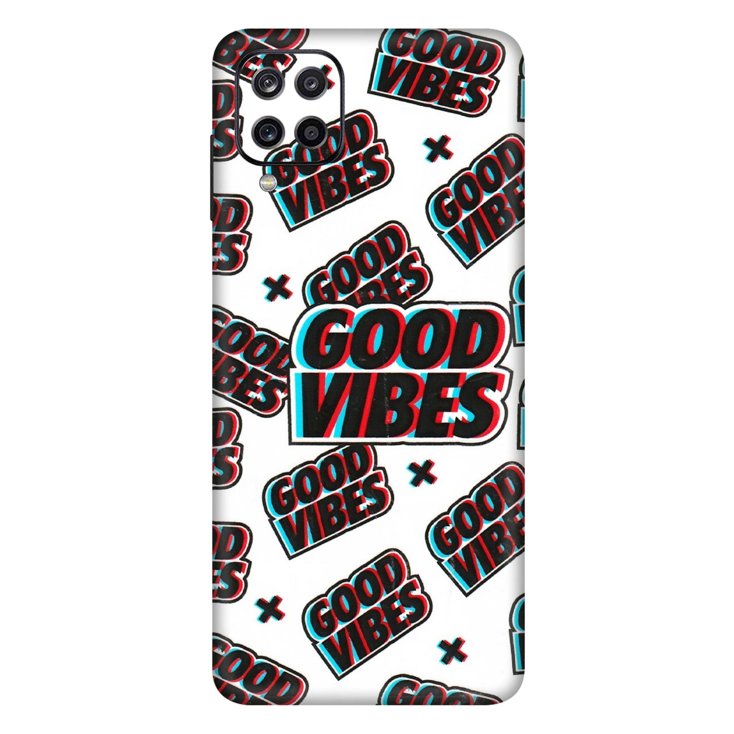 Samsung A/S Series Phone Skins (All Models) - Good Vibes - 3D Embossed Finish (L-282) Samsung Galaxy A12