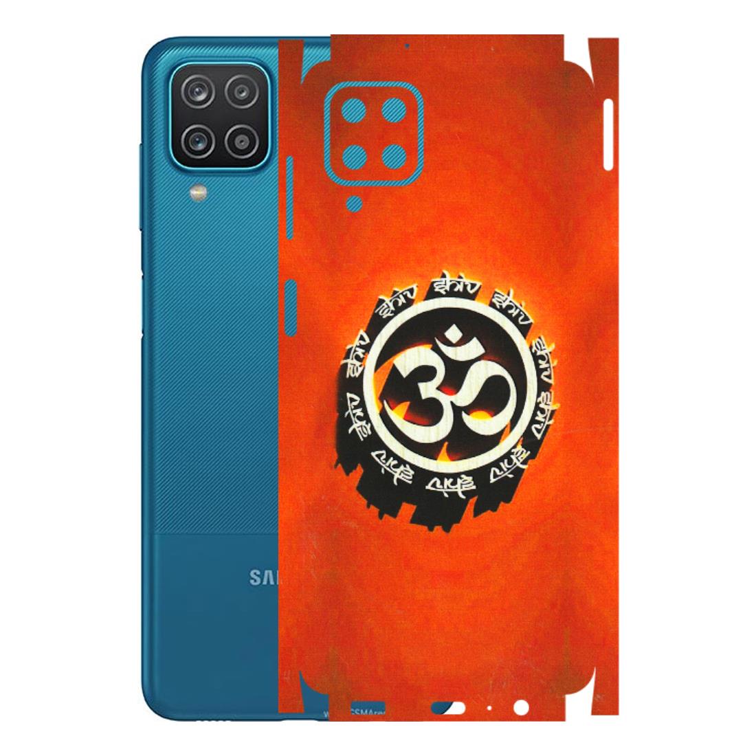 Samsung A/S Series Phone Skins (All Models) - Aum Shiv Orange - 3D Embossed Finish (L-32) Samsung Galaxy A12