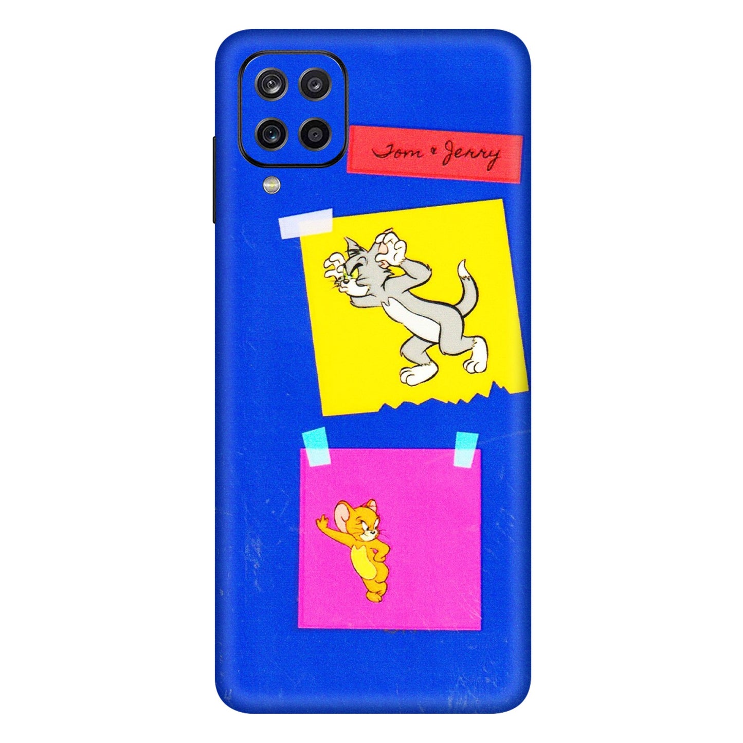 Samsung A/S Series Phone Skins (All Models) - Tom N Jerry Sticky Notes - 3D Embossed Finish (L-88) Samsung Galaxy A12