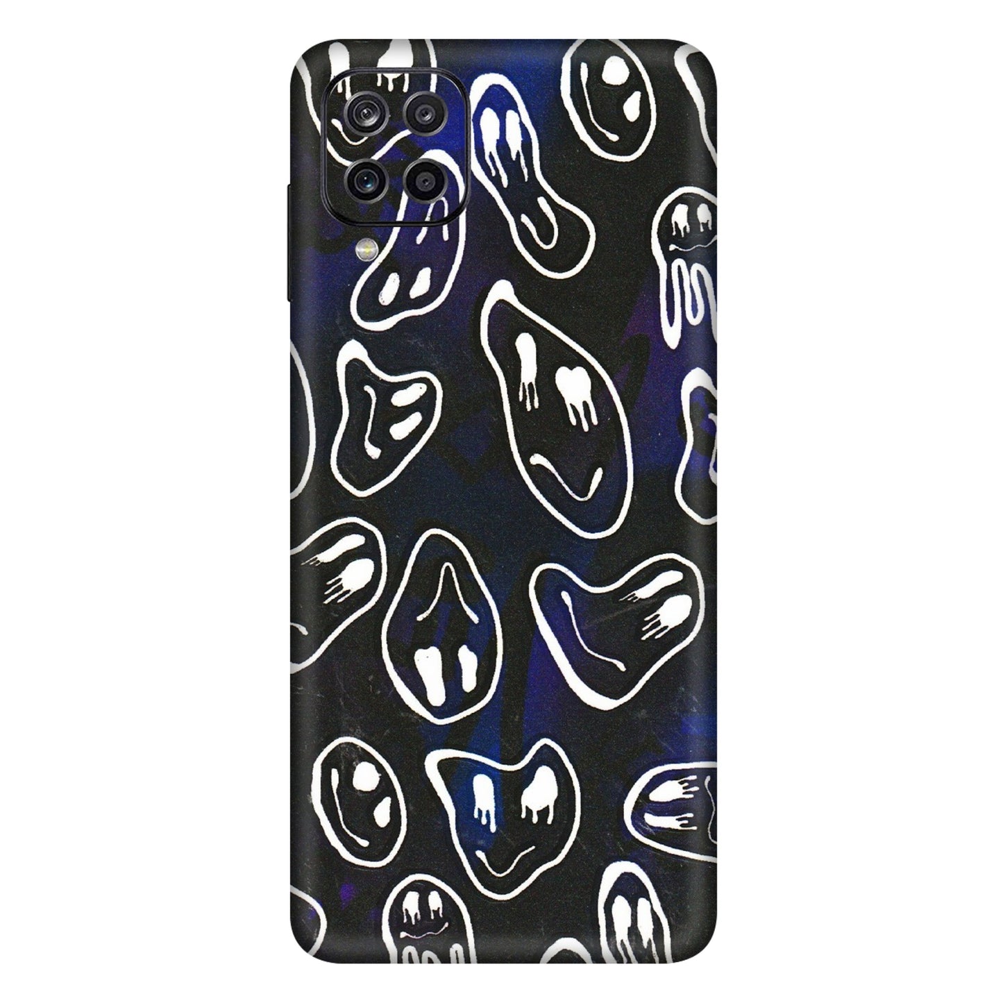 Samsung A/S Series Phone Skins (All Models) - Distorted Smileys - 3D Embossed Finish (L-92) Samsung Galaxy A12