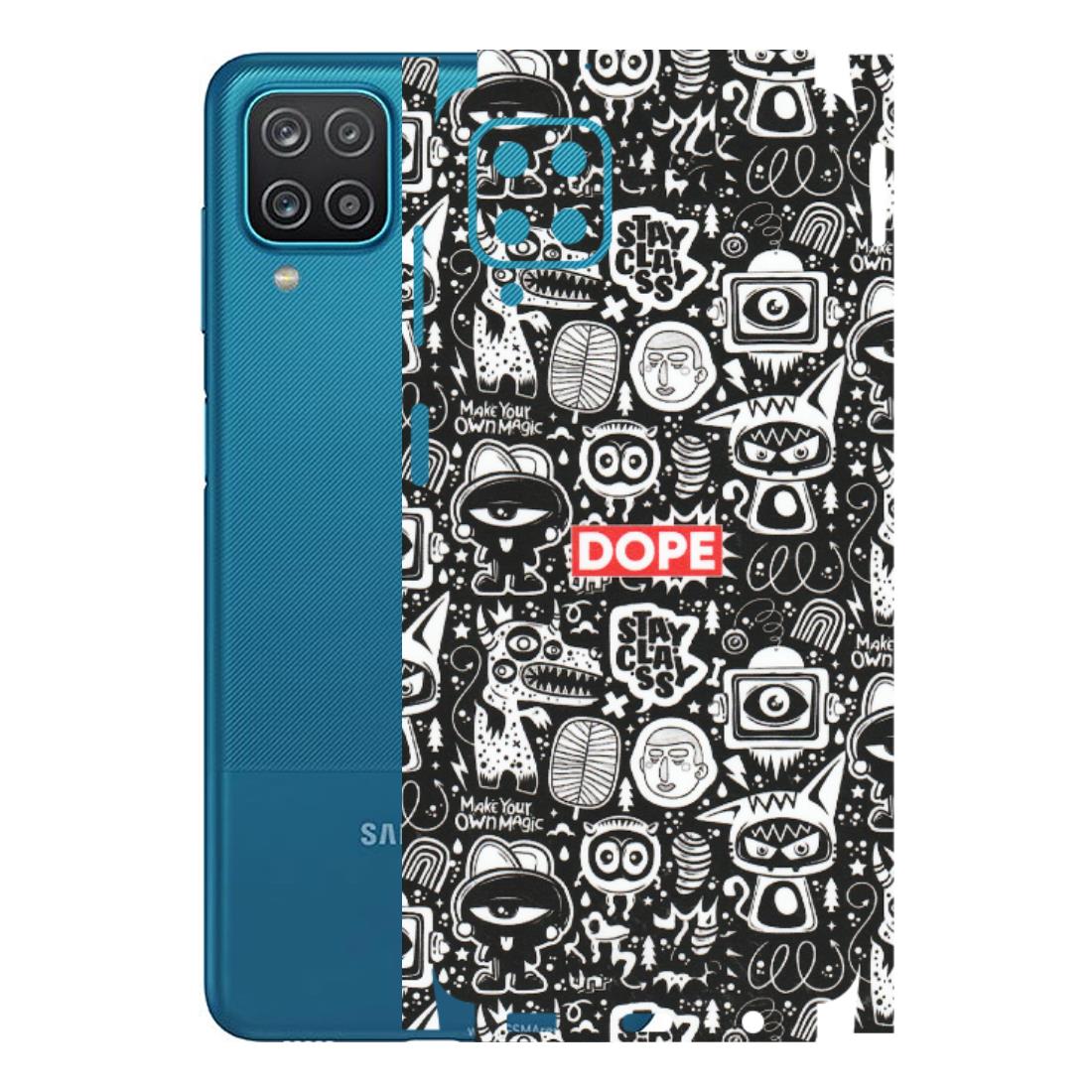 Samsung A/S Series Phone Skins (All Models) - Dope Stay Classy Black Doodles - Matte Finish (M-126) Samsung Galaxy A12
