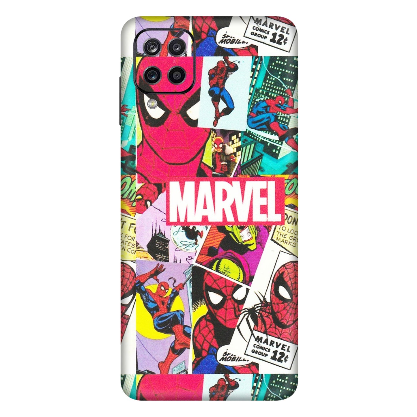 Samsung A/S Series Phone Skins (All Models) - Marvel Comic Spiderman Grafitti - Matte Finish (M-72) Samsung Galaxy A12