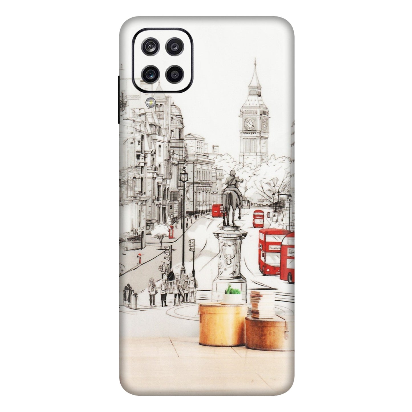 Samsung A/S Series Phone Skins (All Models) - London Street - Transparent Finish (T-02) Samsung Galaxy A12