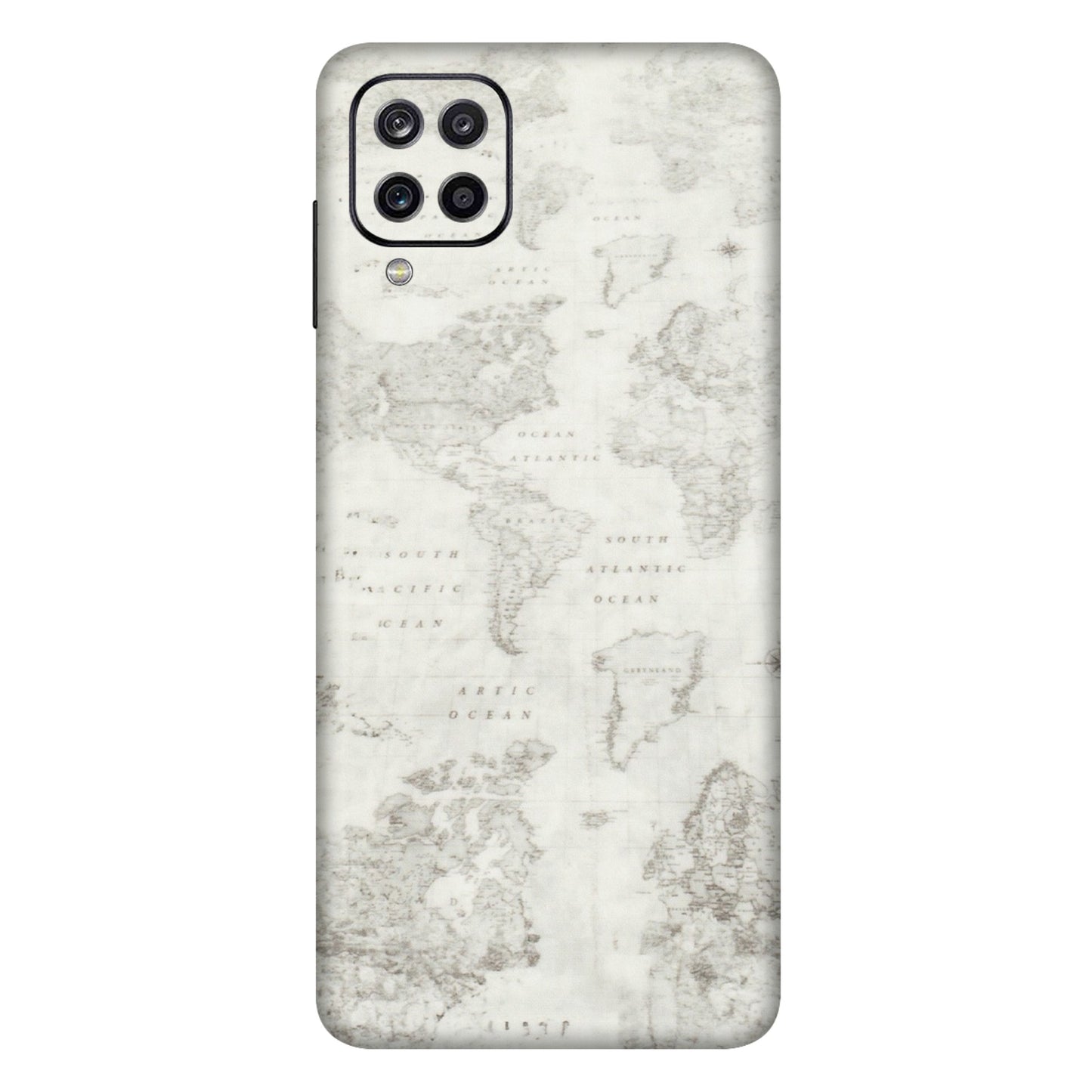 Samsung A/S Series Phone Skins (All Models) - World Travel Map - Transparent Finish (T-04) Samsung Galaxy A12