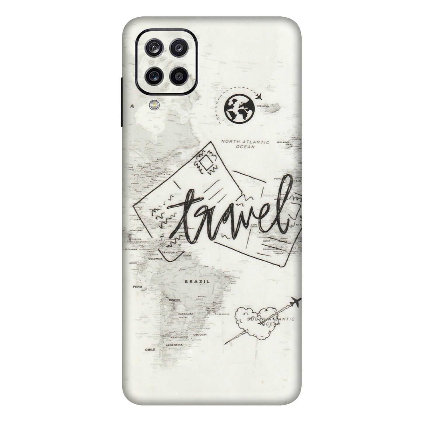 Samsung A/S Series Phone Skins (All Models) - Travel Ticket - Transparent Finish (T-06) Samsung Galaxy A12
