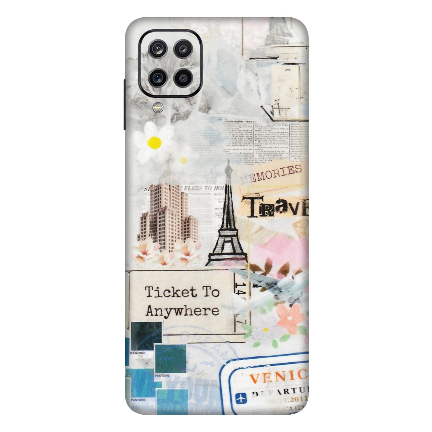 Samsung A/S Series Phone Skins (All Models) - Travel Memories - Transparent Finish (T-09) Samsung Galaxy A12