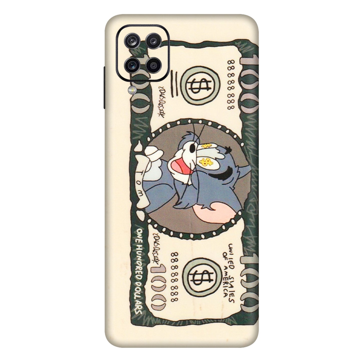 Samsung A/S Series Phone Skins (All Models) - One Hundred Dollar Tom - Transparent Finish (T-16) Samsung Galaxy A12