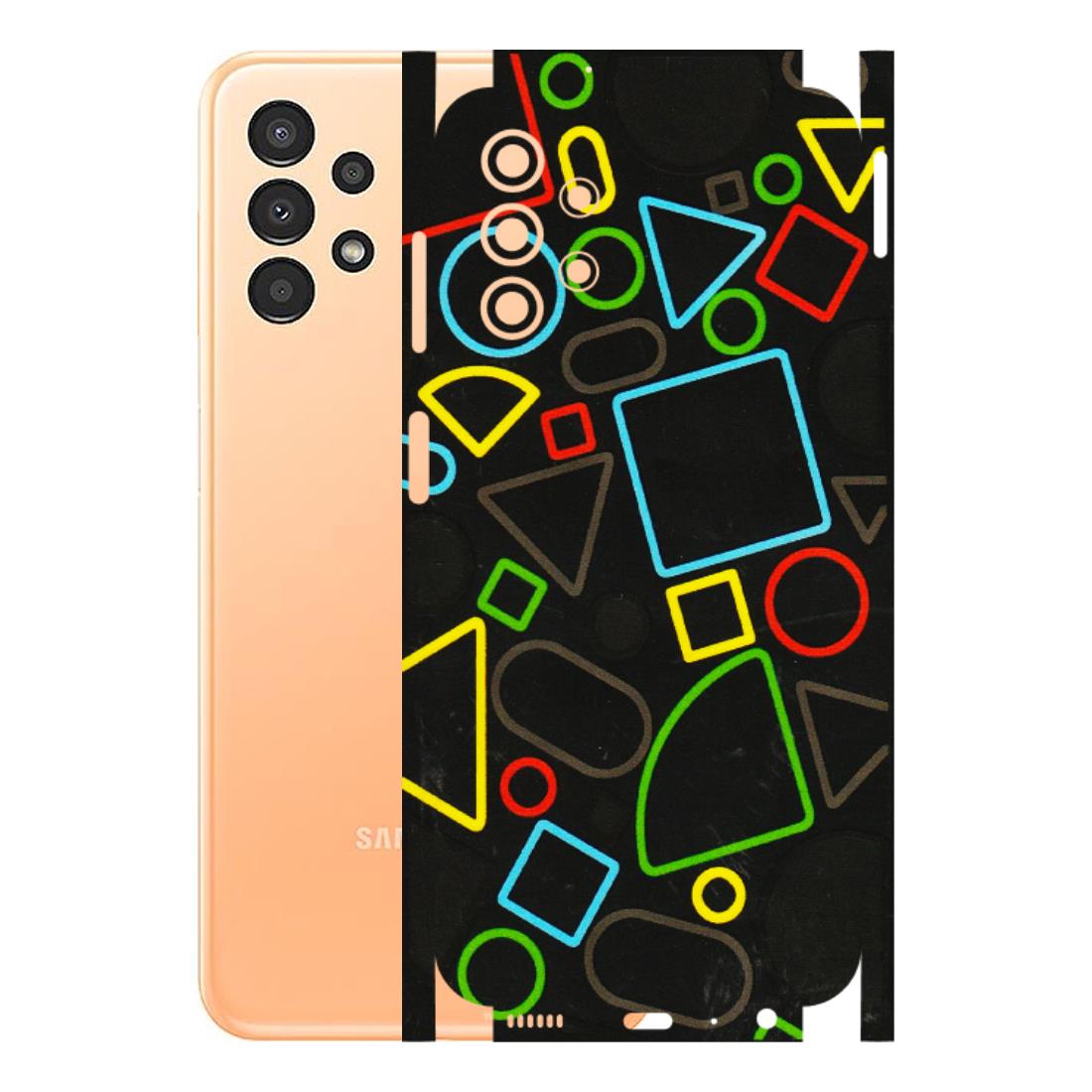 Samsung A/S Series Phone Skins (All Models) - Black Shapes - 3D Embossed Finish (L-131) Samsung Galaxy A13 4G