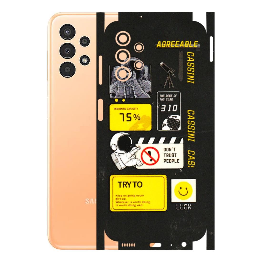 Samsung A/S Series Phone Skins (All Models) - Black Cassini - 3D Embossed Finish (L-161) Samsung Galaxy A13 4G