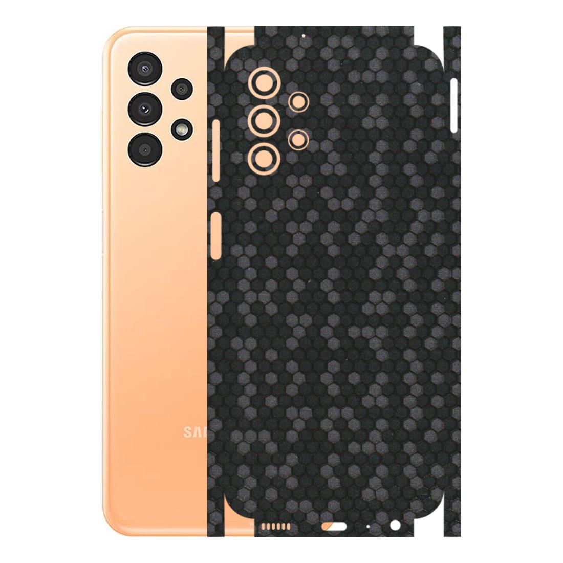 Samsung A/S Series Phone Skins (All Models) - Black Grey Honeycomb Sober - 3D Embossed Finish (L-85) Samsung Galaxy A13 4G