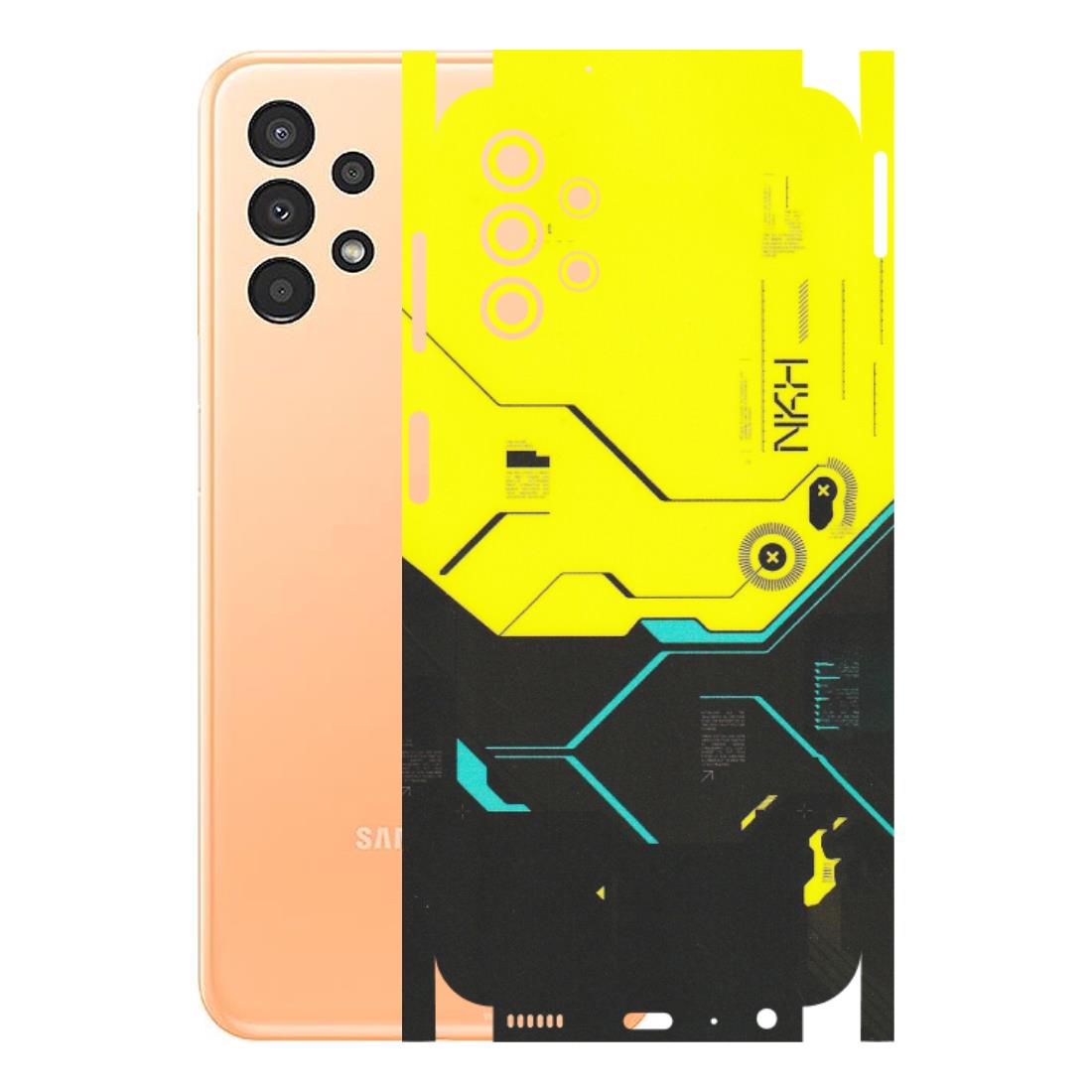 Samsung A/S Series Phone Skins (All Models) - Black Yellow Technica - Matte Finish (M-53) Samsung Galaxy A13 4G