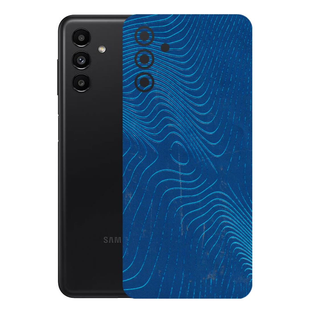 Samsung A/S Series Phone Skins (All Models) - Abstract Blue Line Map - 3D Embossed Finish (L-272) Samsung Galaxy A13 (5G)
