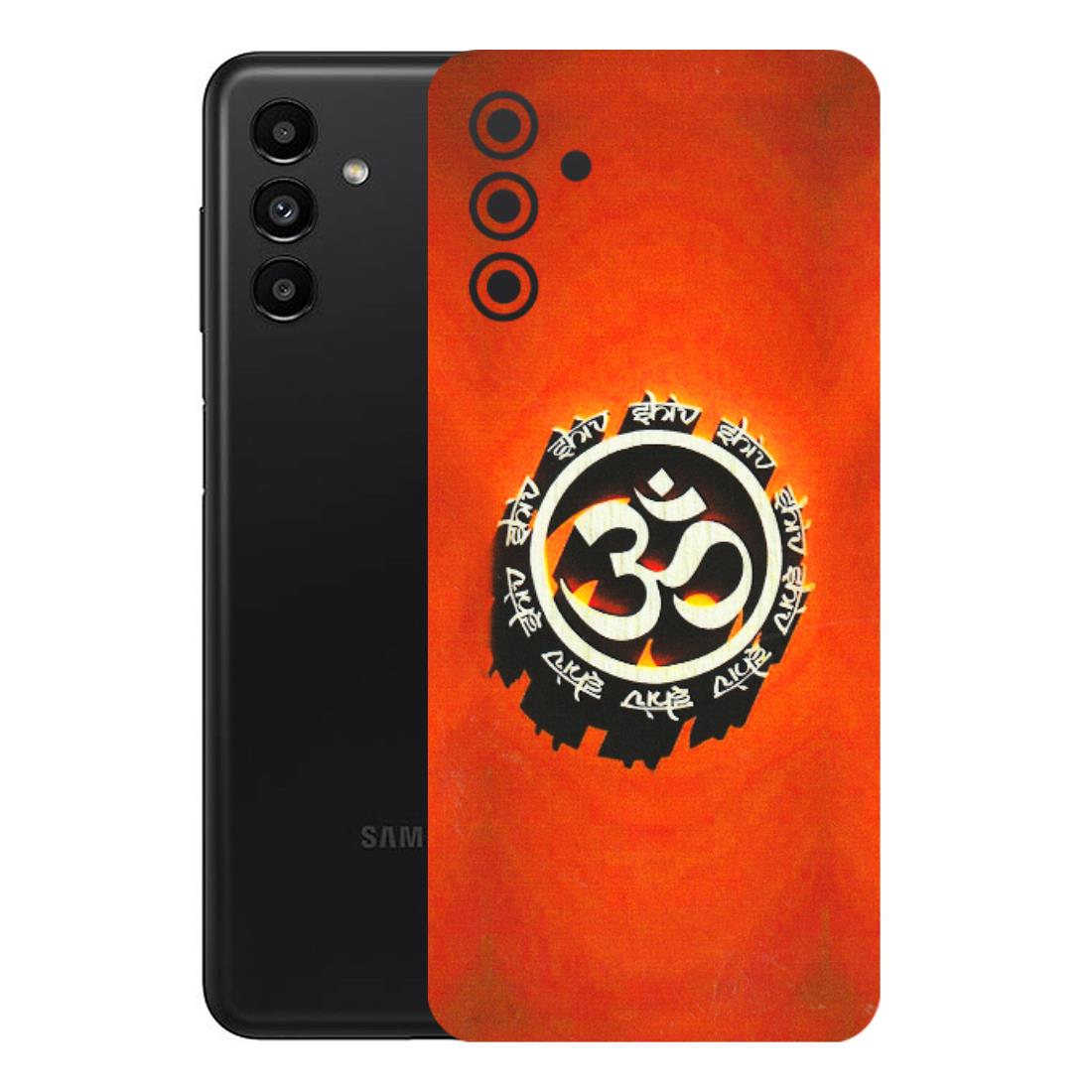 Samsung A/S Series Phone Skins (All Models) - Aum Shiv Orange - 3D Embossed Finish (L-32) Samsung Galaxy A13 (5G)