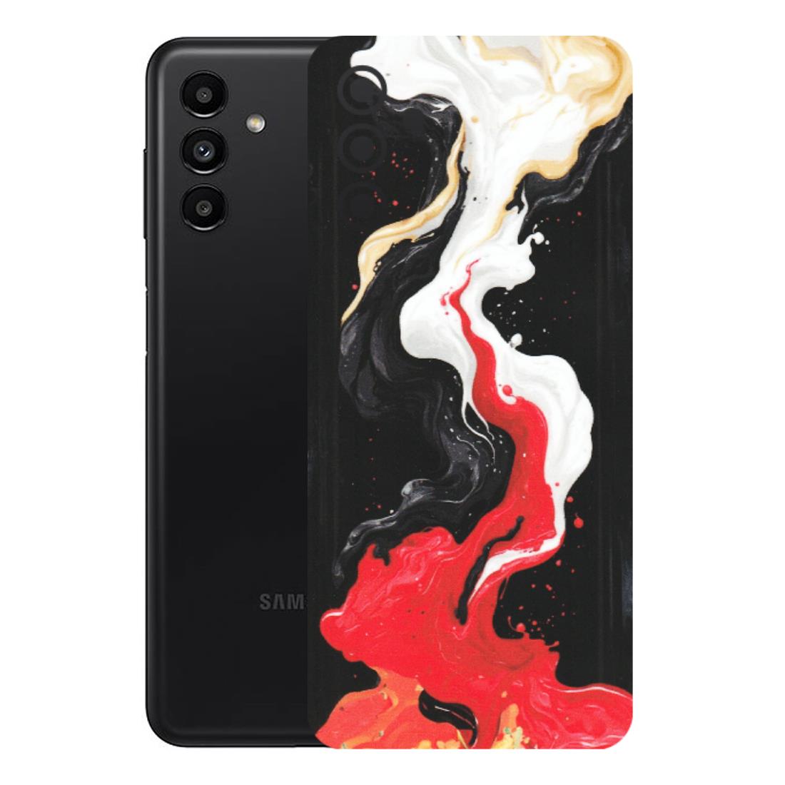 Samsung A/S Series Phone Skins (All Models) - Black Red White Paint Splash Fusion - Matte Finish (M-56) Samsung Galaxy A13 (5G)
