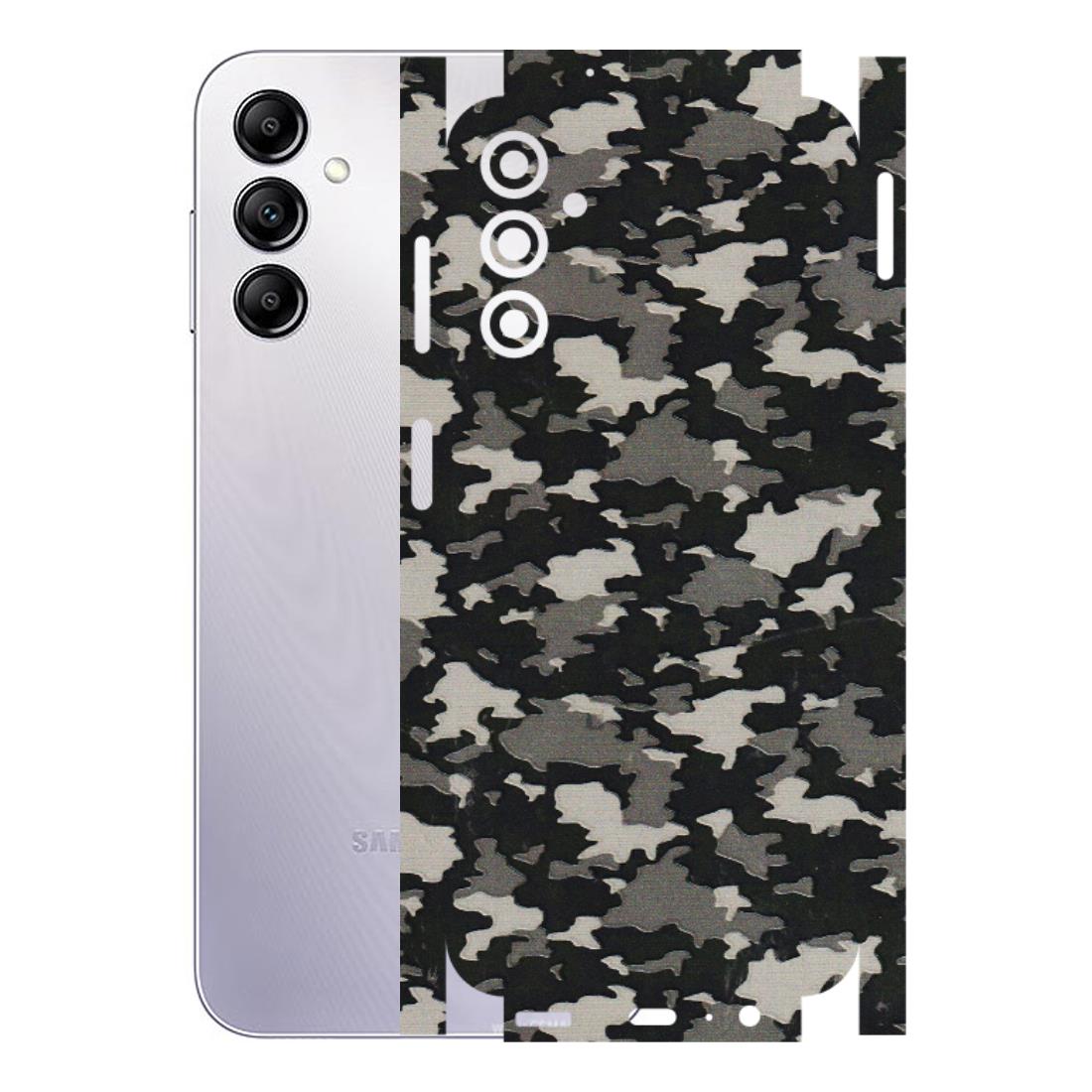 Samsung A/S Series Phone Skins (All Models) - Black/Grey Camoflaunge - 3D Embossed Finish (L-142) Samsung Galaxy A14 (5G)