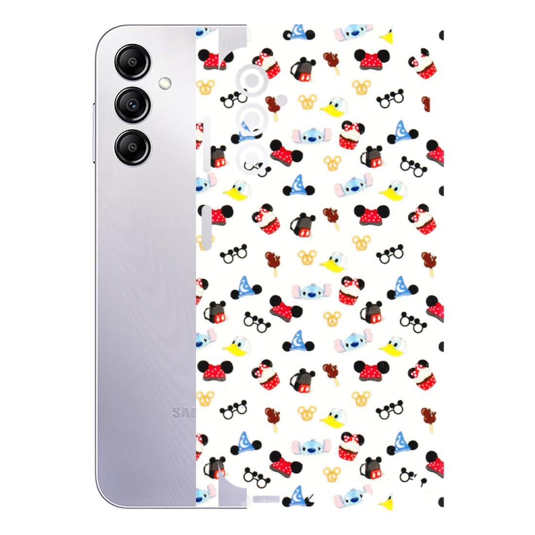 Samsung A/S Series Phone Skins (All Models) - Minnie Mouse & Donald Doodles s - 3D Embossed Finish (L-194) Samsung Galaxy A14 (5G)