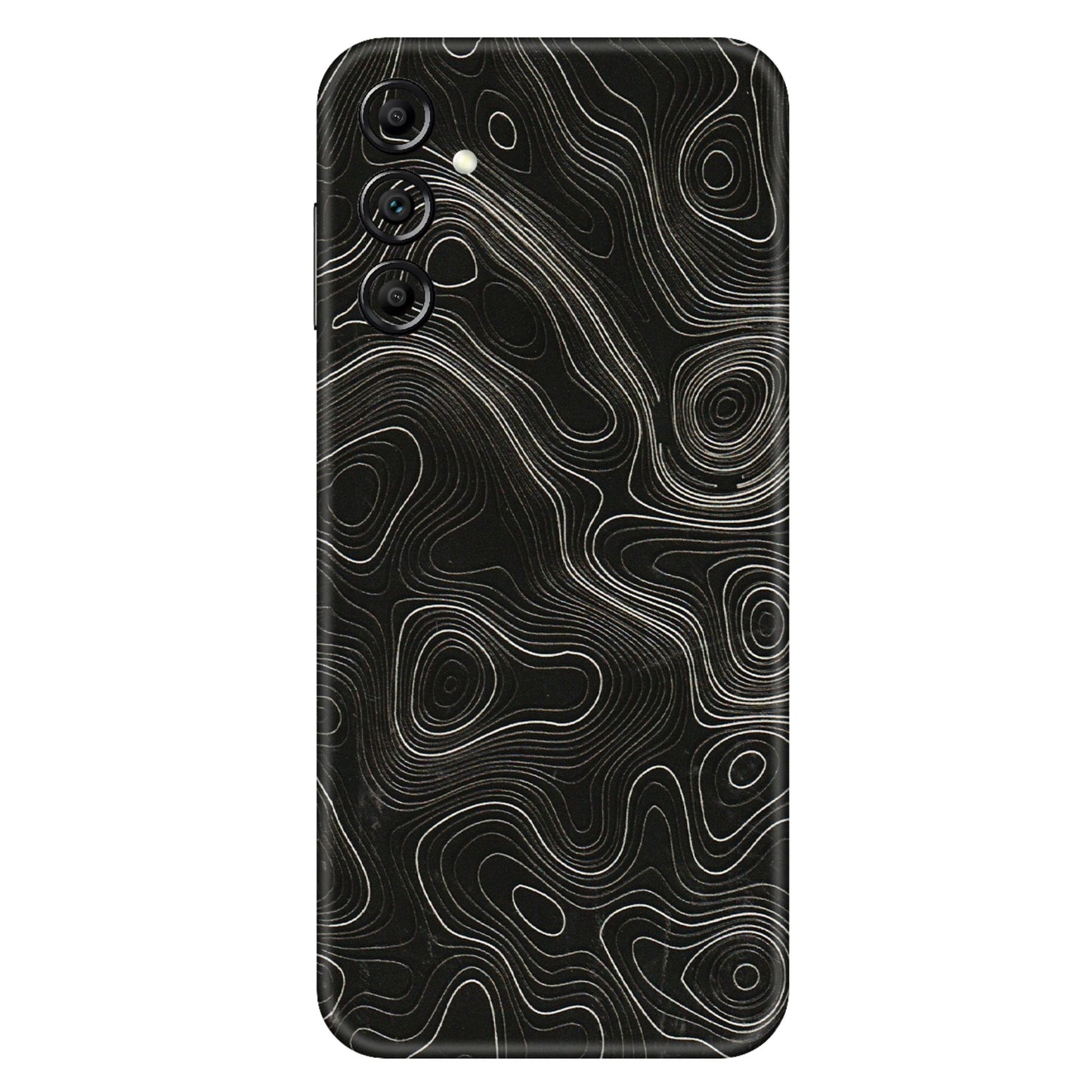 Samsung A/S Series Phone Skins (All Models) - Black Swirl - 3D Embossed Finish (L-196) Samsung Galaxy A14 (5G)