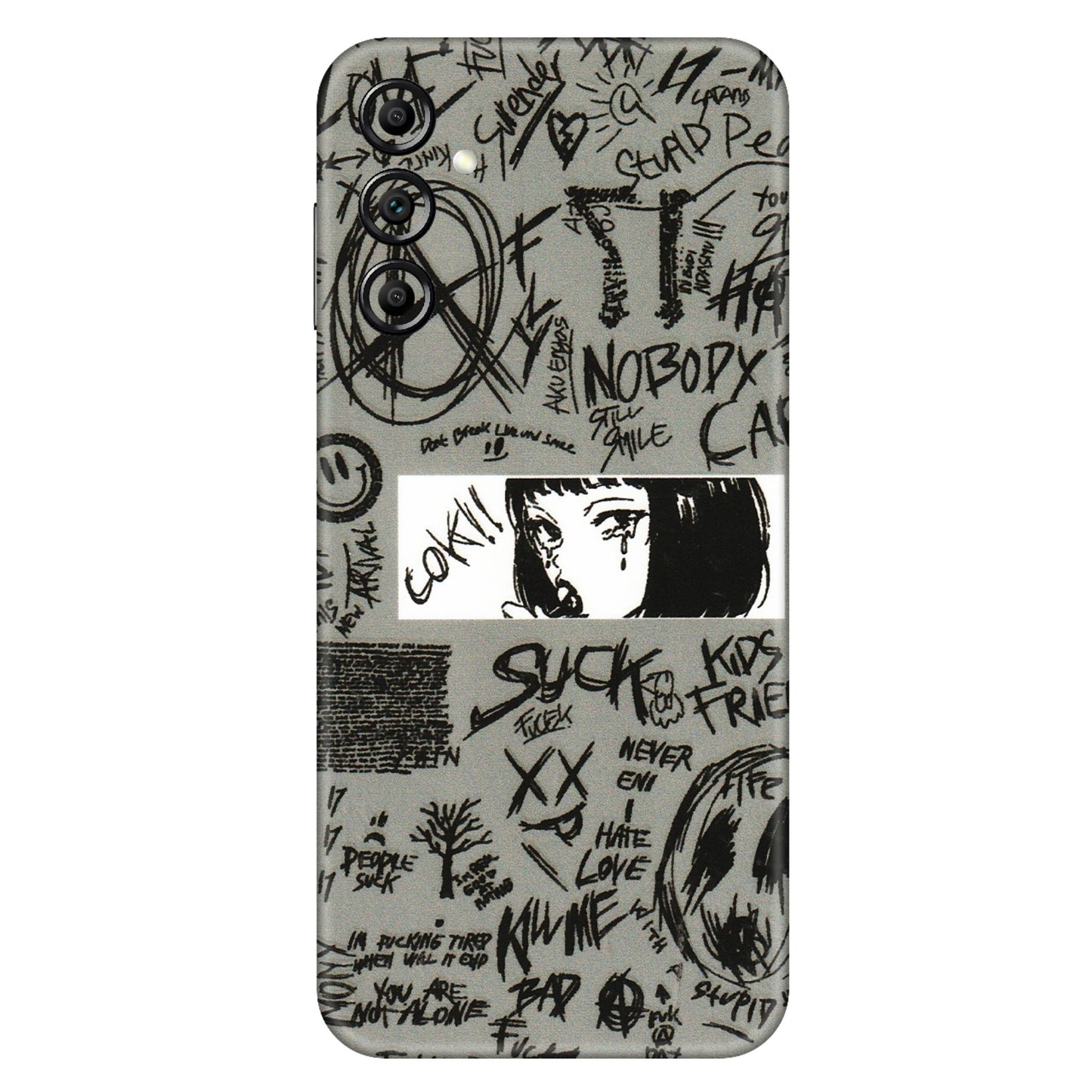 Samsung A/S Series Phone Skins (All Models) - Never Have Love Anime - 3D Embossed Finish (L-260) Samsung Galaxy A14 (5G)