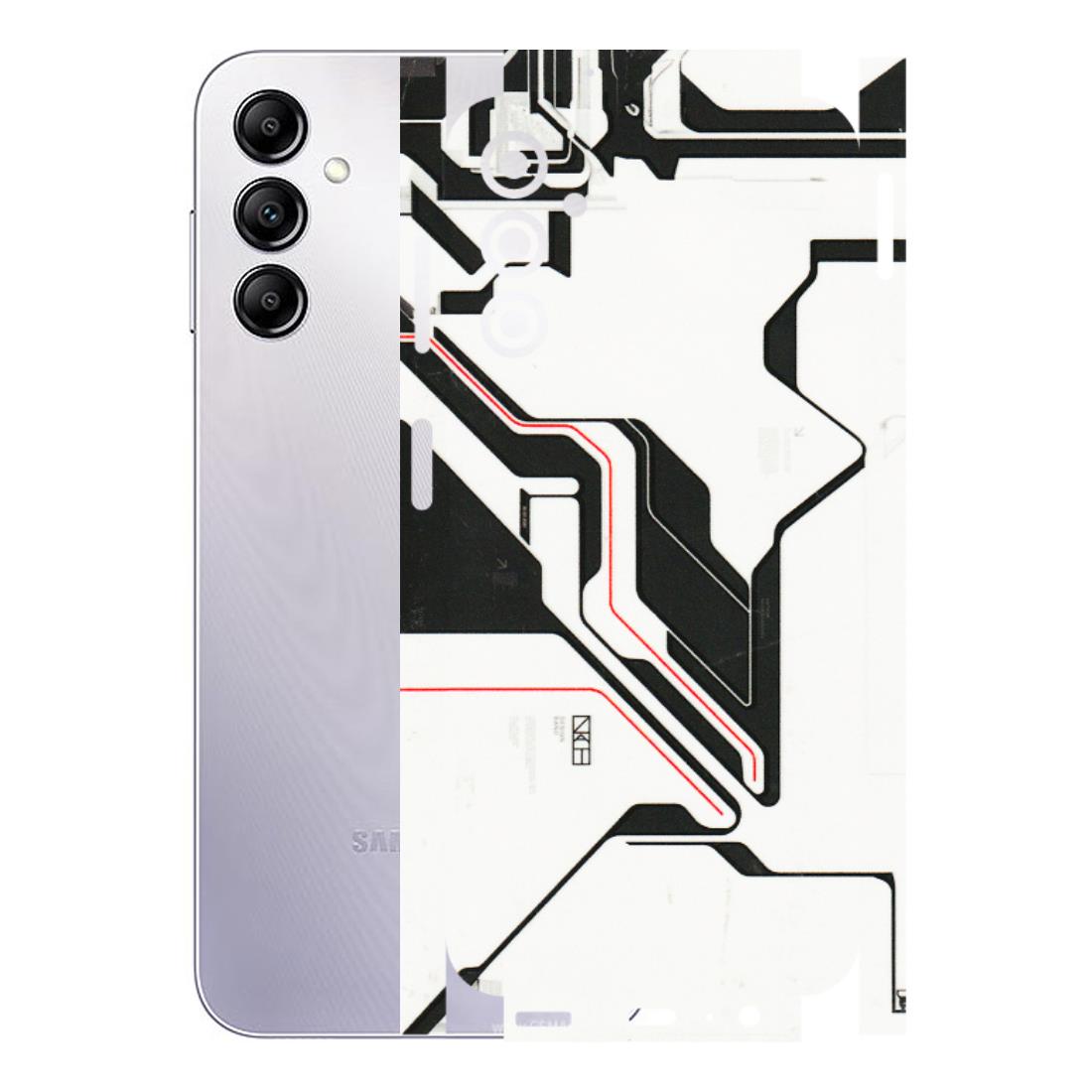 Samsung A/S Series Phone Skins (All Models) - White Techy Logo - 3D Embossed Finish (L-312) Samsung Galaxy A14 (5G)
