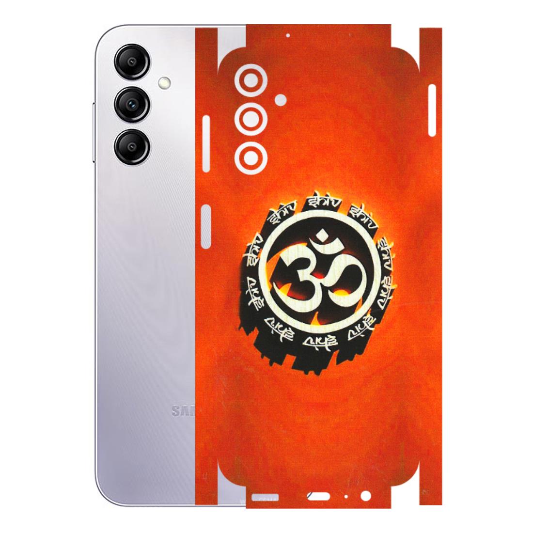 Samsung A/S Series Phone Skins (All Models) - Aum Shiv Orange - 3D Embossed Finish (L-32) Samsung Galaxy A14 (5G)