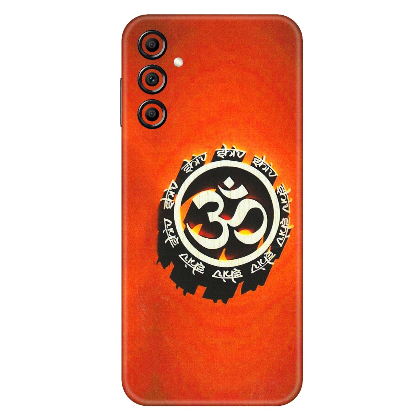 Samsung A/S Series Phone Skins (All Models) - Aum Shiv Orange - 3D Embossed Finish (L-32) Samsung Galaxy A14 (5G)