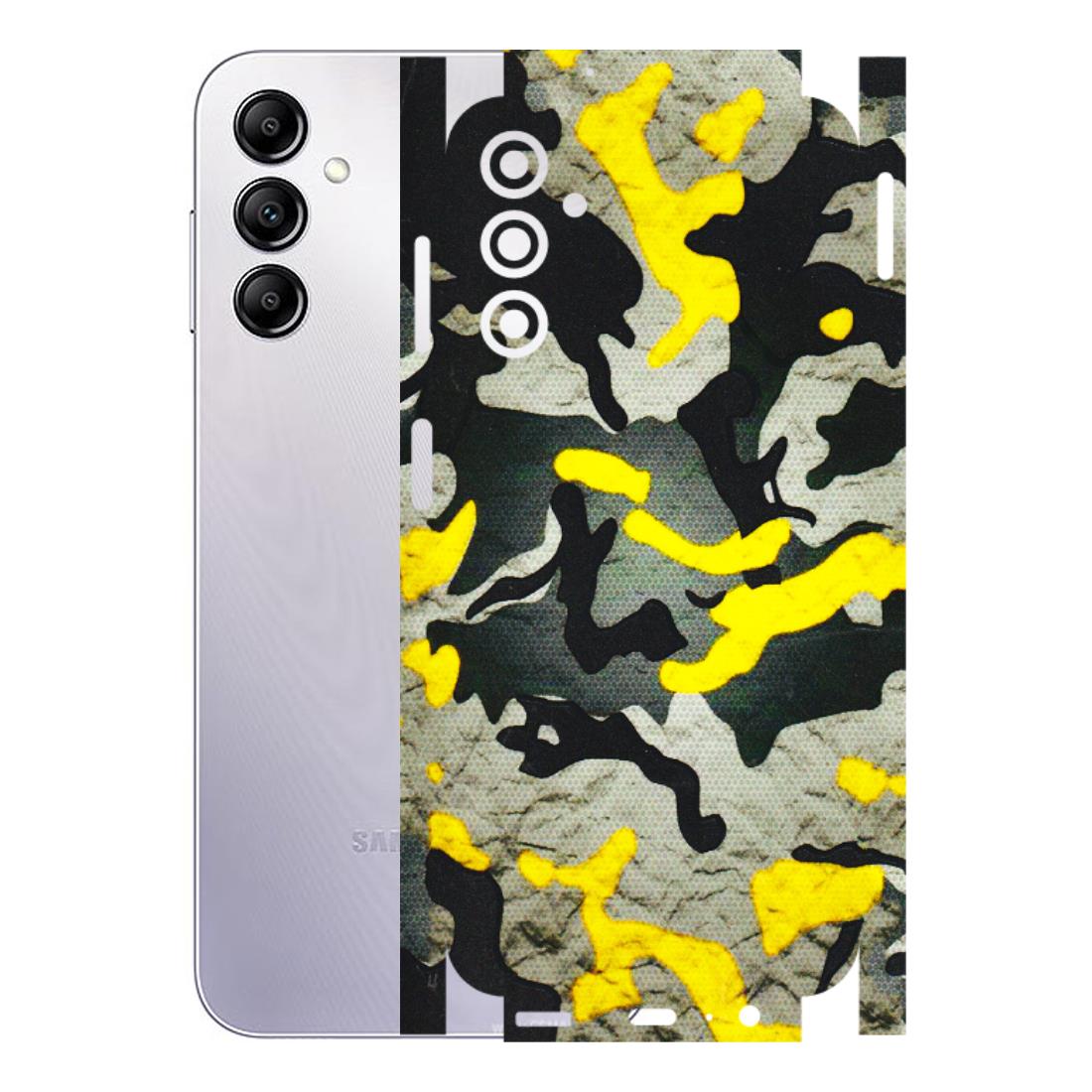 Samsung A/S Series Phone Skins (All Models) - Yellow Camouflage - 3D Embossed Finish (L-61) Samsung Galaxy A14 (5G)