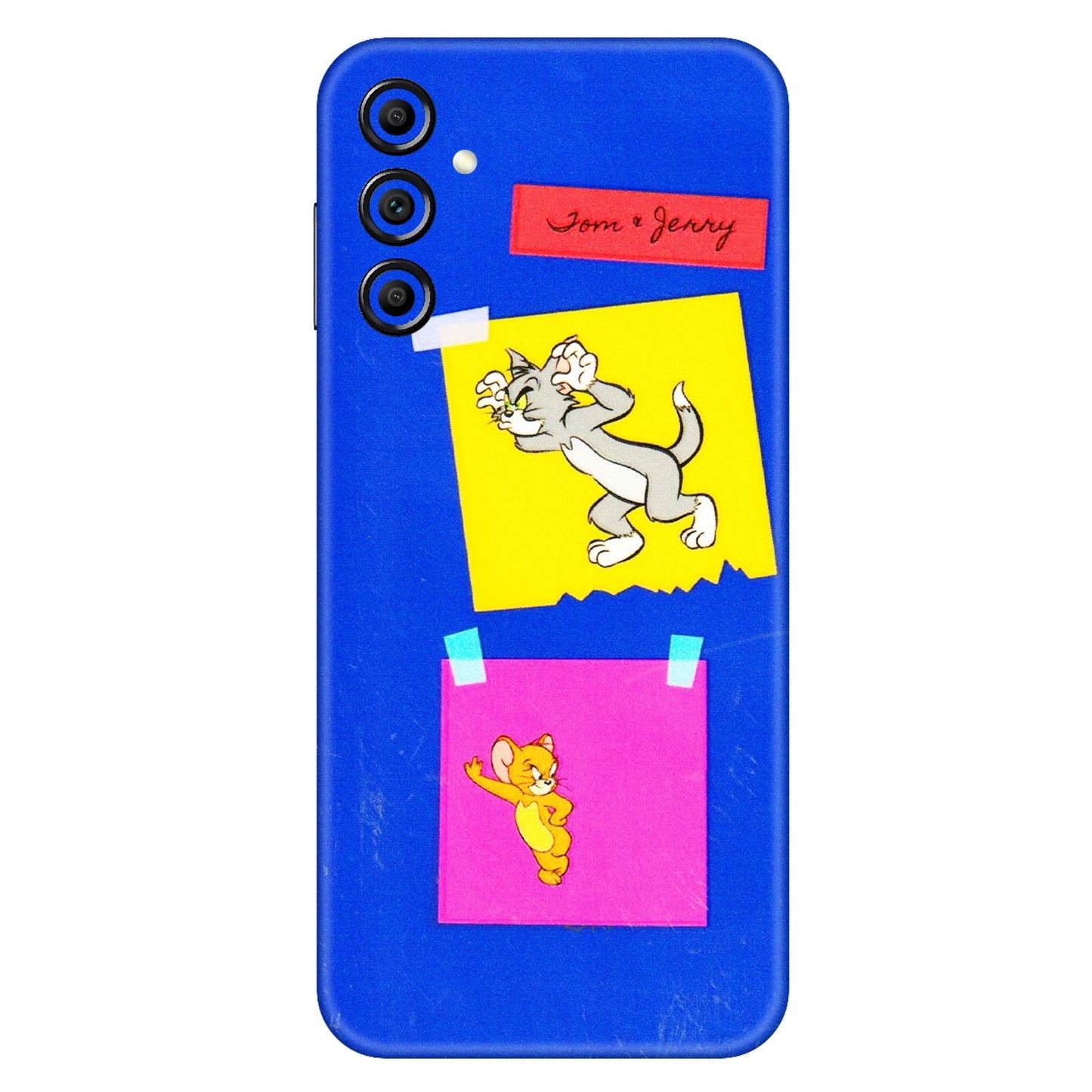 Samsung A/S Series Phone Skins (All Models) - Tom N Jerry Sticky Notes - 3D Embossed Finish (L-88) Samsung Galaxy A14 (5G)