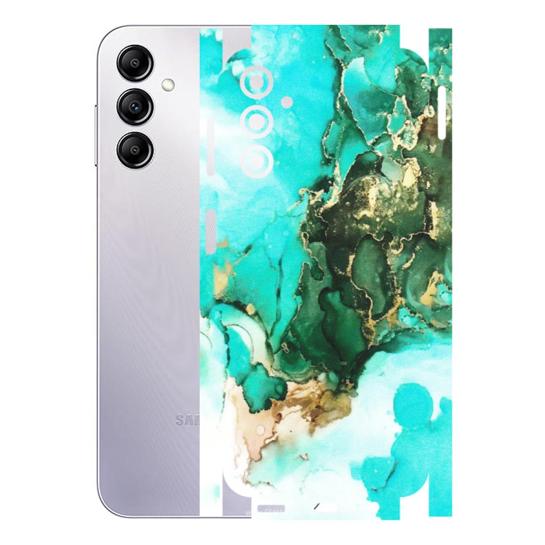 Samsung A/S Series Phone Skins (All Models) - The Blue Gold Marble - Matte Finish (M-124) Samsung Galaxy A14 (5G)