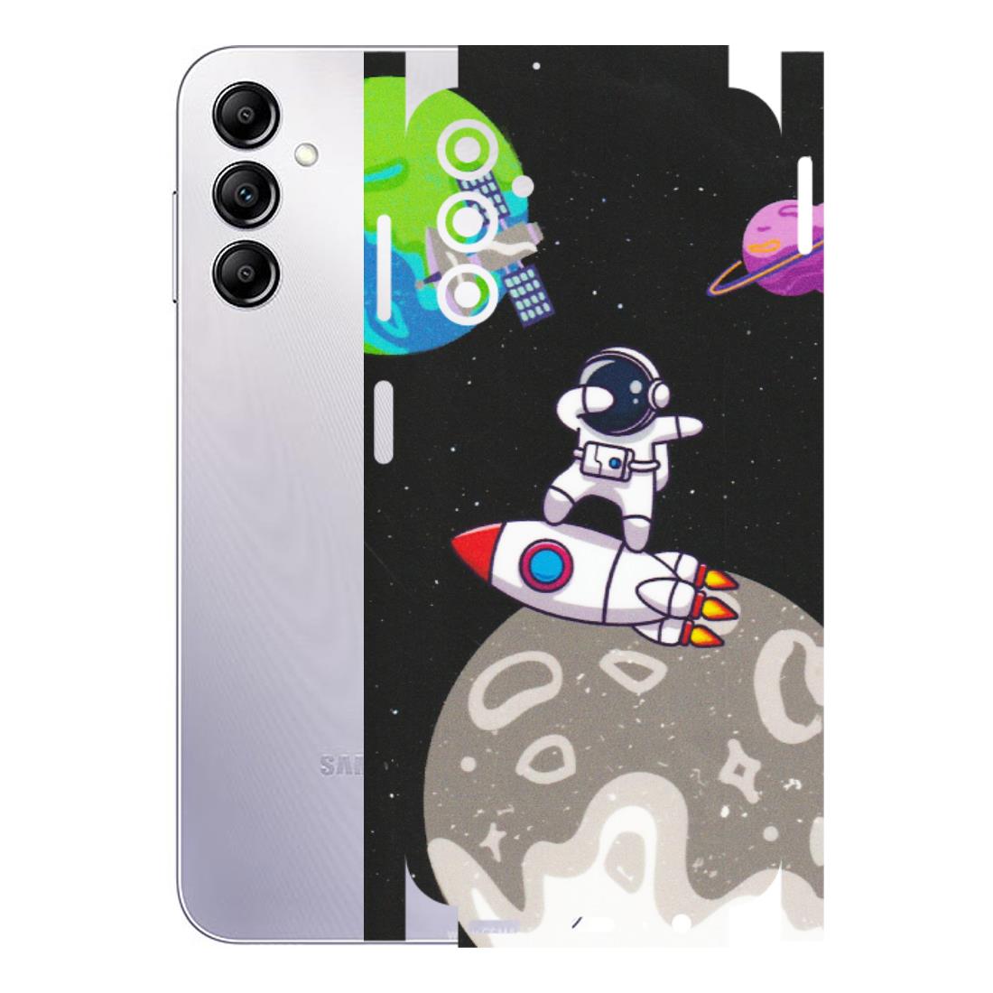 Samsung A/S Series Phone Skins (All Models) - Astronaut Vibing Toon Running - Matte Finish (M-39) Samsung Galaxy A14 (5G)
