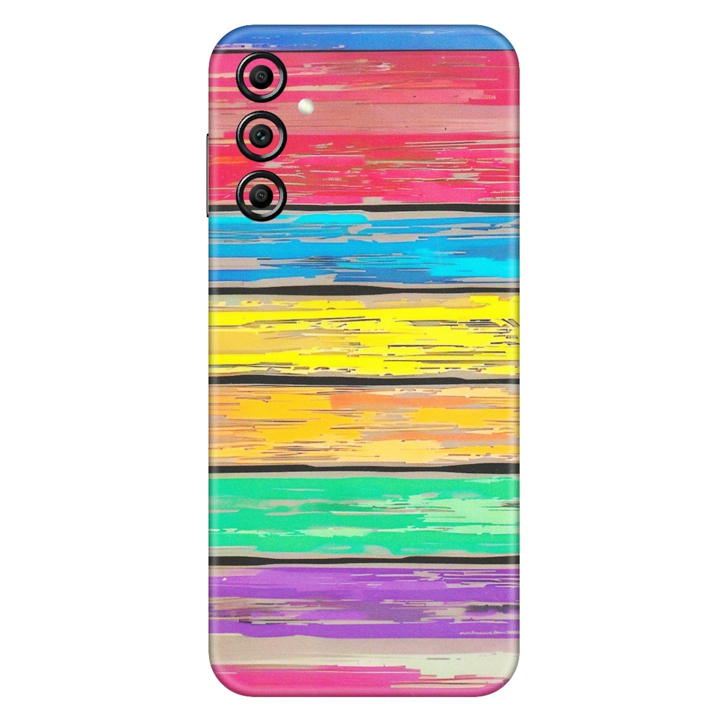 Samsung A/S Series Phone Skins (All Models) - Multi Colour Wooden Wall - Matte Finish (M-96) Samsung Galaxy A14 (5G)