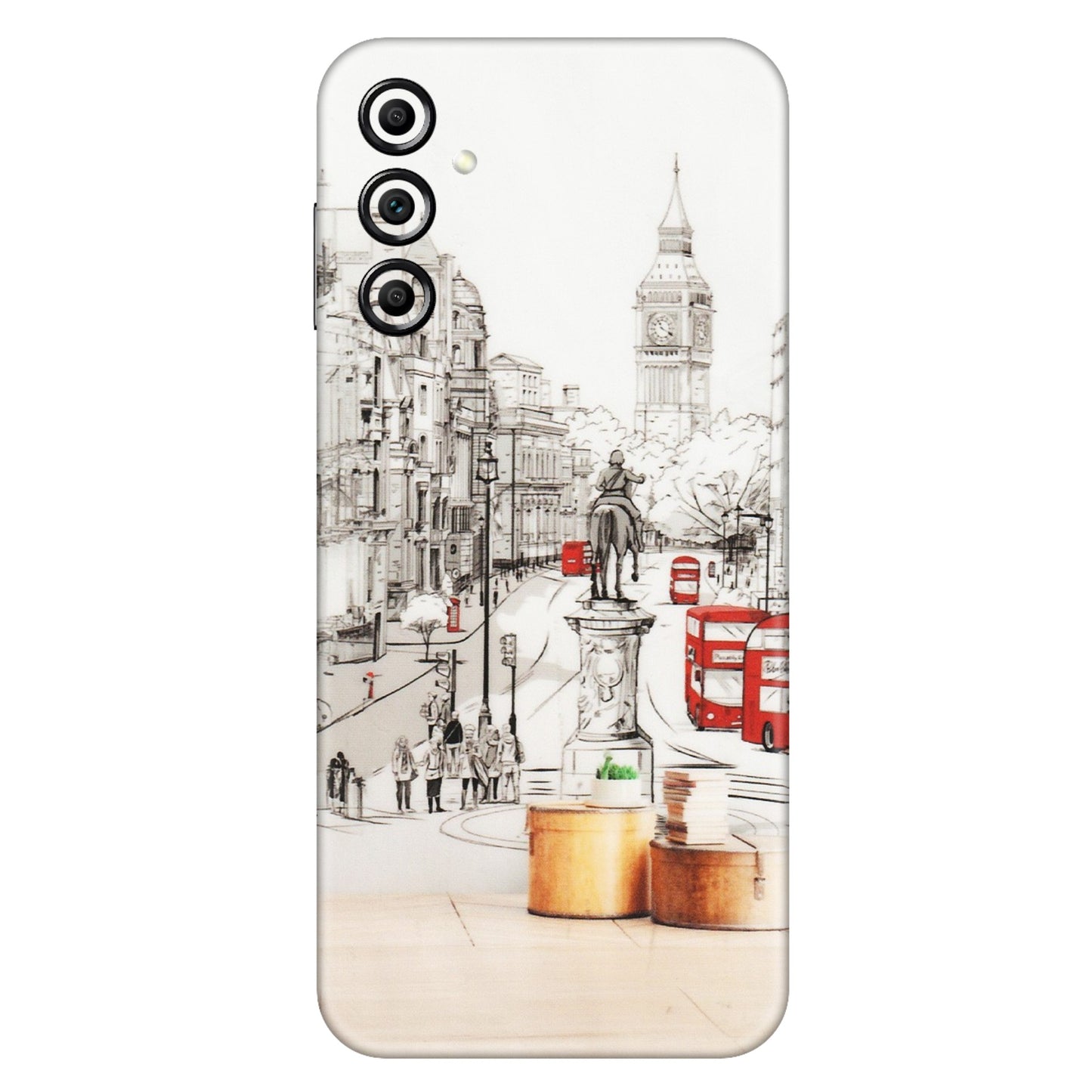 Samsung A/S Series Phone Skins (All Models) - London Street - Transparent Finish (T-02) Samsung Galaxy A14 (5G)