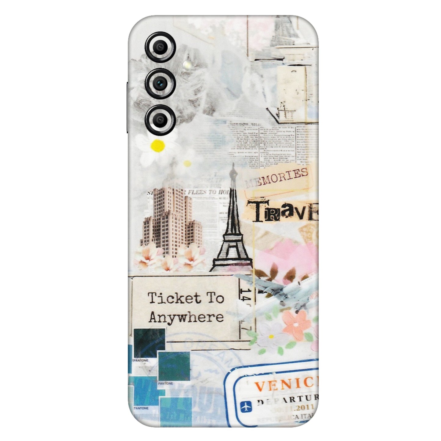 Samsung A/S Series Phone Skins (All Models) - Travel Memories - Transparent Finish (T-09) Samsung Galaxy A14 (5G)