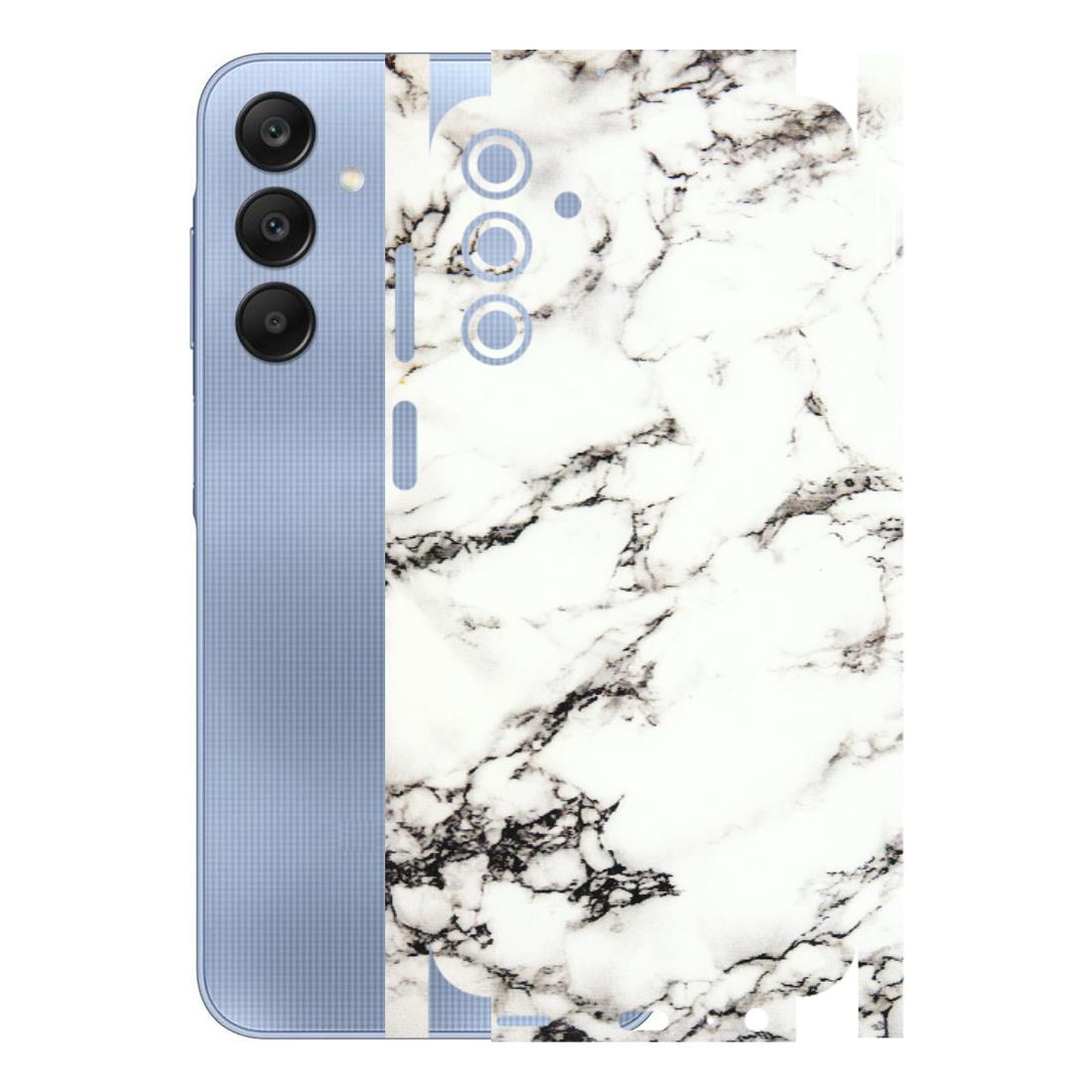 Samsung A/S Series Phone Skins (All Models) - Black and White Marble Texture - 3D Embossed Finish (L-124) Samsung Galaxy A15 (5G)