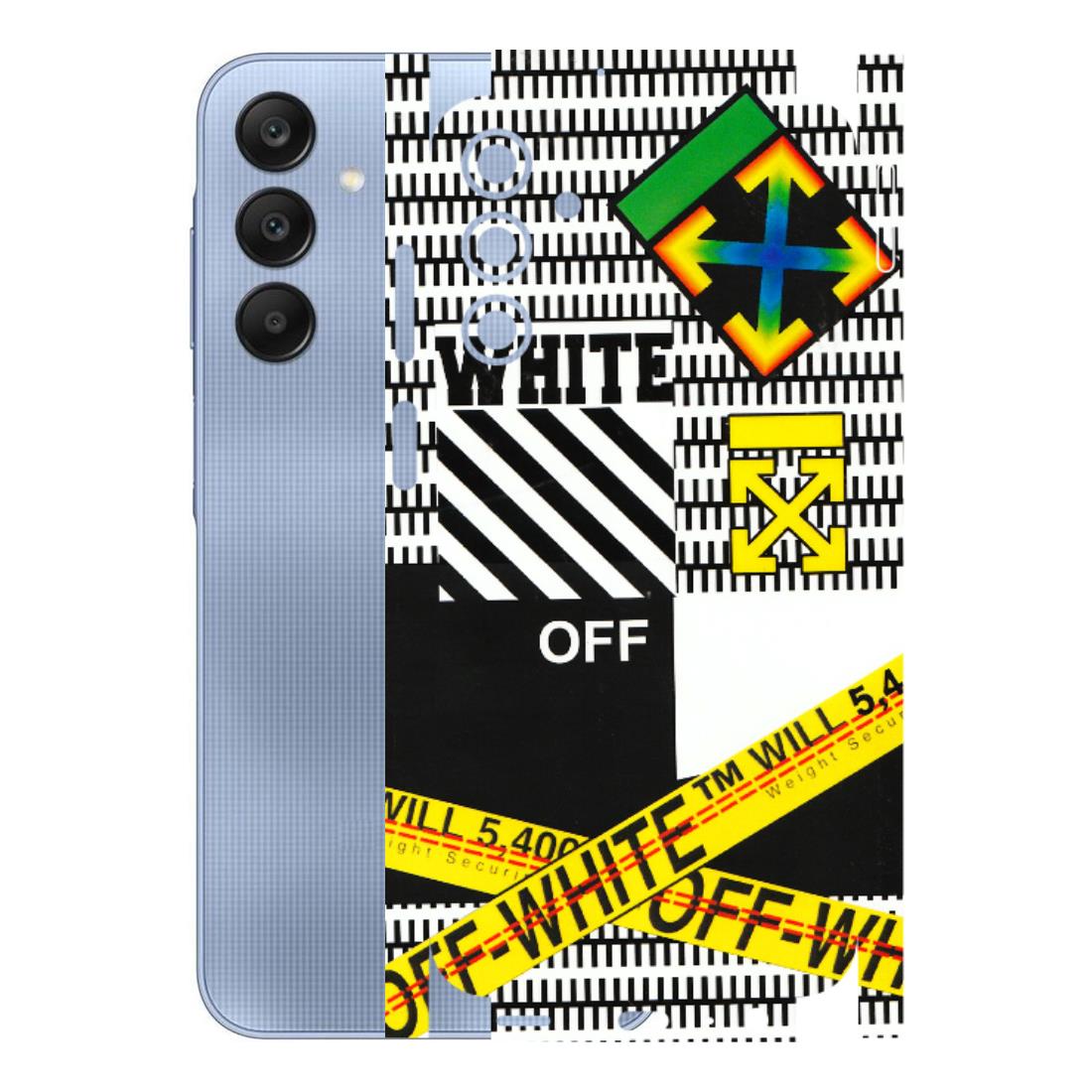 Samsung A/S Series Phone Skins (All Models) - White Off Abstract - 3D Embossed Finish (L-172) Samsung Galaxy A15 (5G)