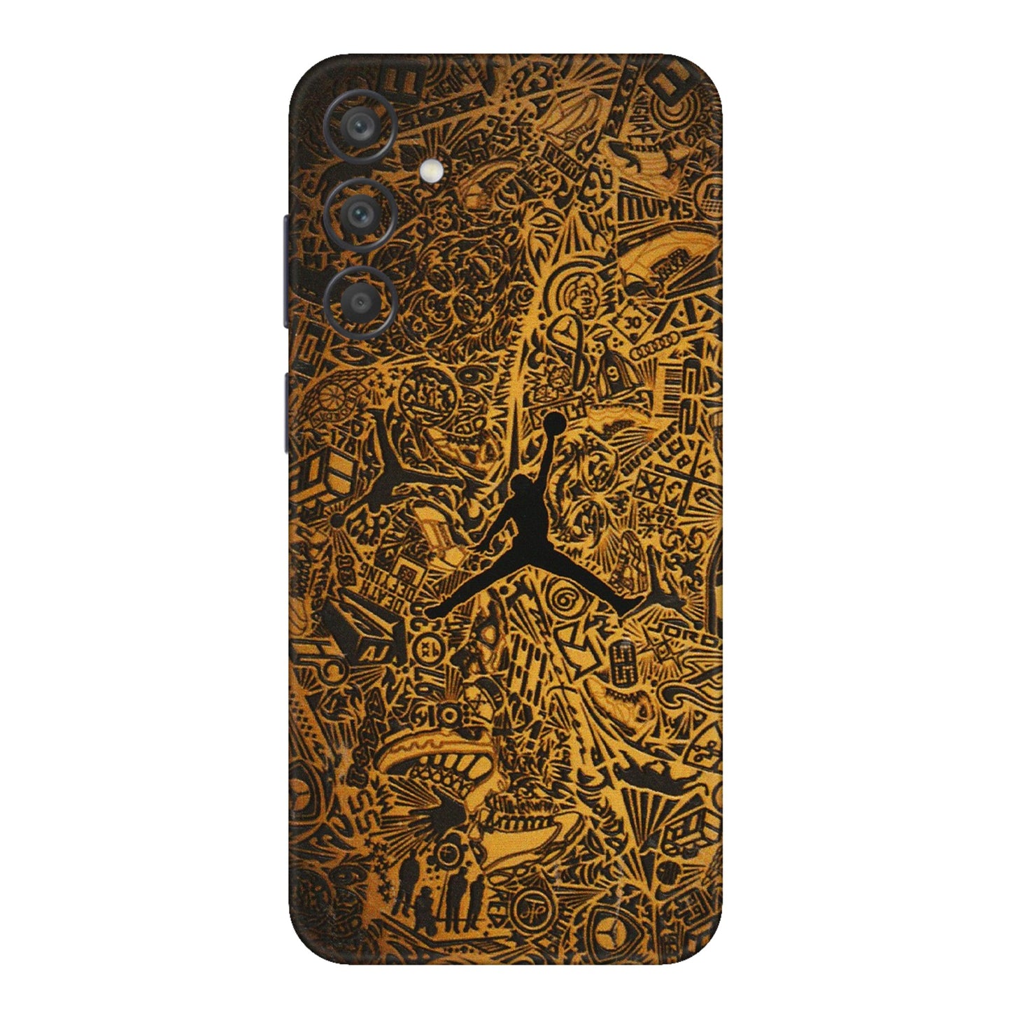 Samsung A/S Series Phone Skins (All Models) - Premium Gold Basketball Player - 3D Embossed Finish (L-236) Samsung Galaxy A15 (5G)