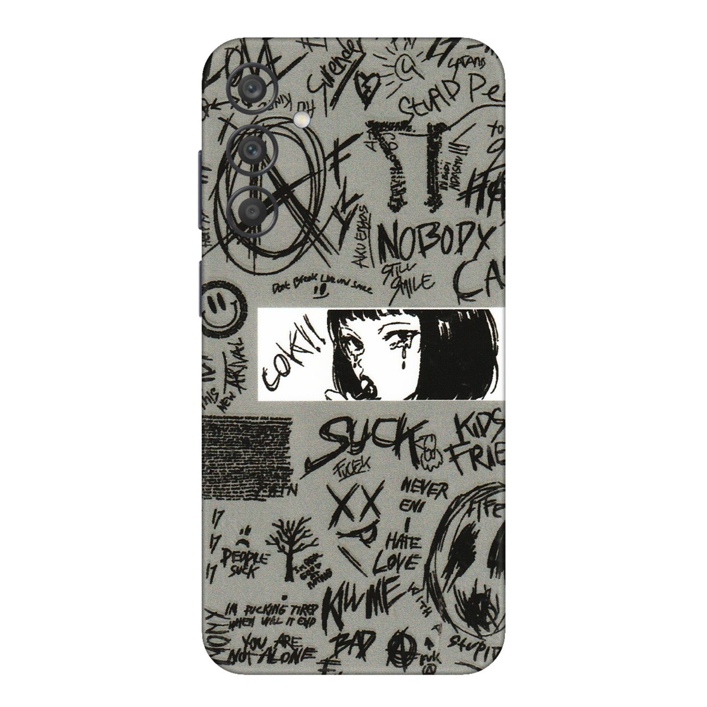 Samsung A/S Series Phone Skins (All Models) - Never Have Love Anime - 3D Embossed Finish (L-260) Samsung Galaxy A15 (5G)