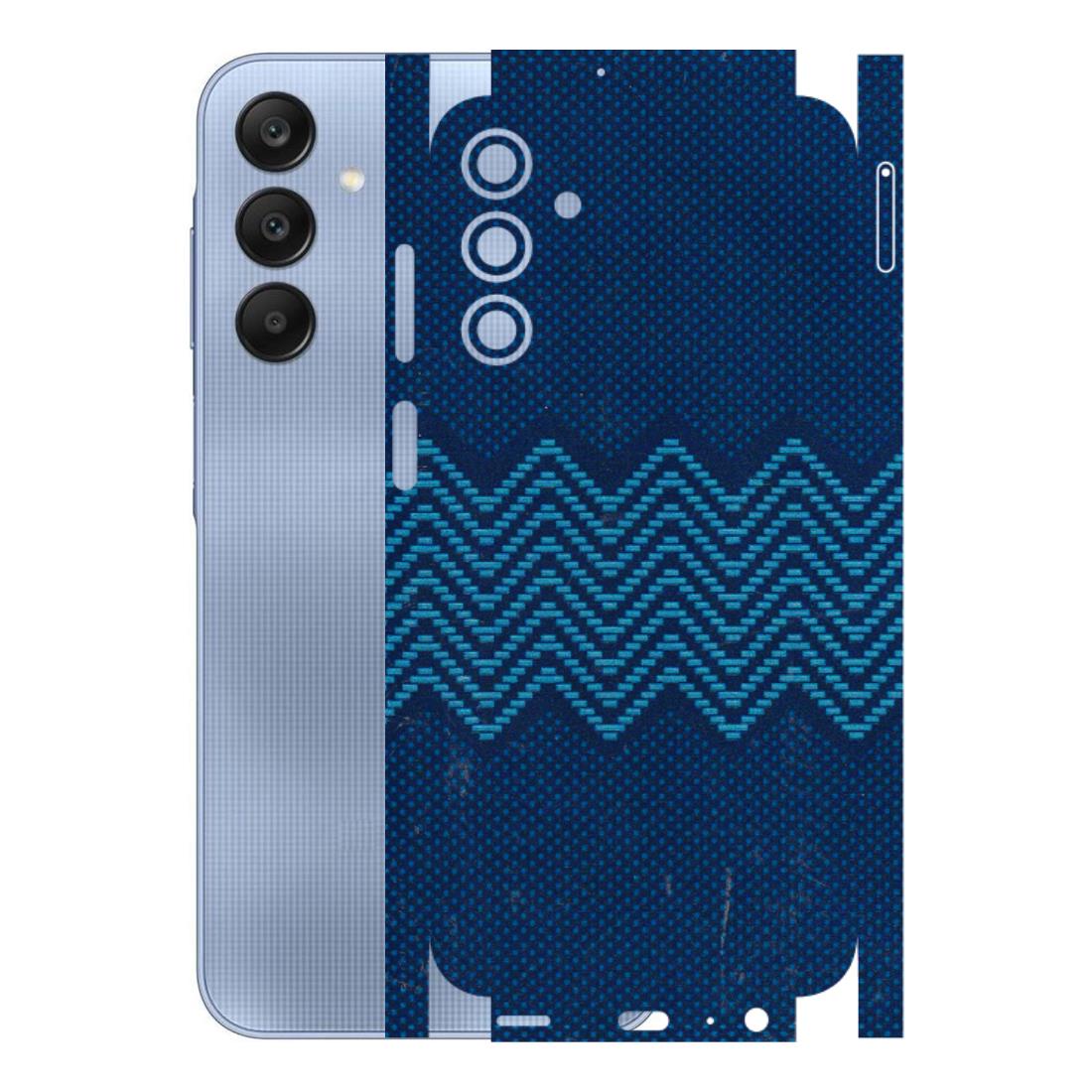 Samsung A/S Series Phone Skins (All Models) - Blue Sober Waves - 3D Embossed Finish (L-306) Samsung Galaxy A15 (5G)