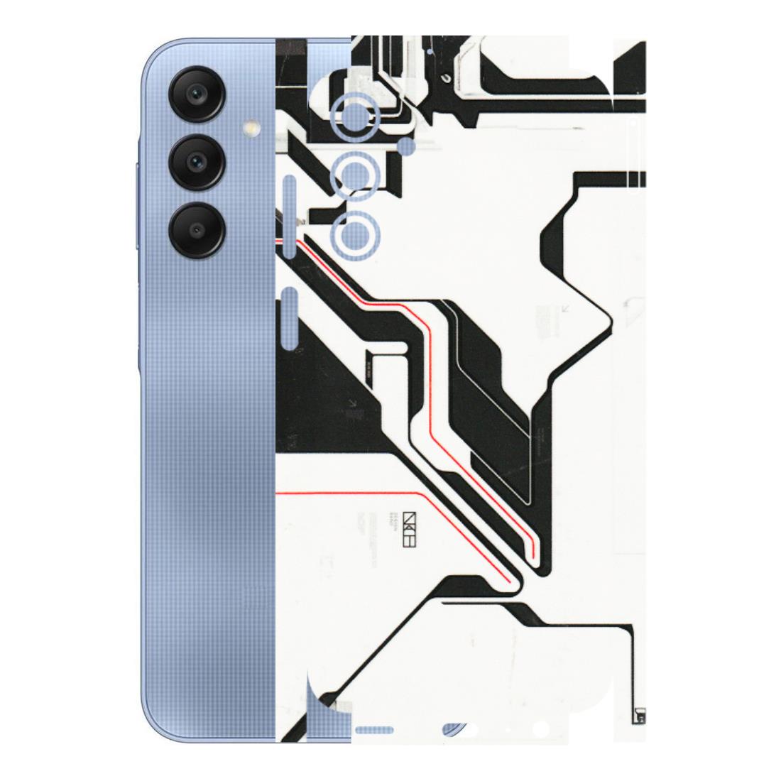 Samsung A/S Series Phone Skins (All Models) - White Techy Logo - 3D Embossed Finish (L-312) Samsung Galaxy A15 (5G)