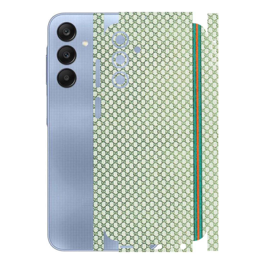 Samsung A/S Series Phone Skins (All Models) - Gucci Fabric Pattern - 3D Embossed Finish (L-73) Samsung Galaxy A15 (5G)