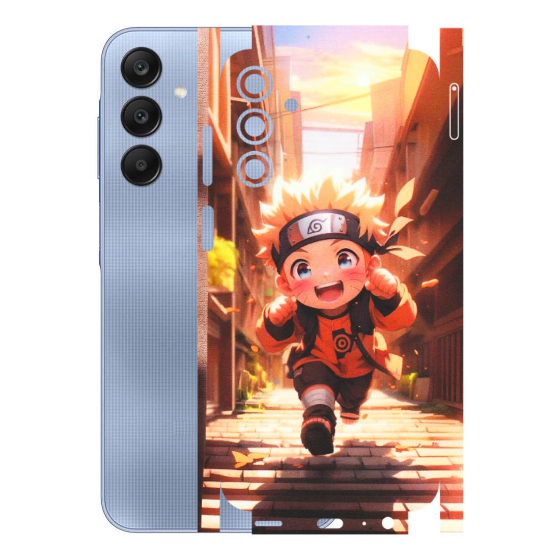 Samsung A/S Series Phone Skins (All Models) - Naruto Cute Toon Running - Matte Finish (M-04) Samsung Galaxy A15 (5G)