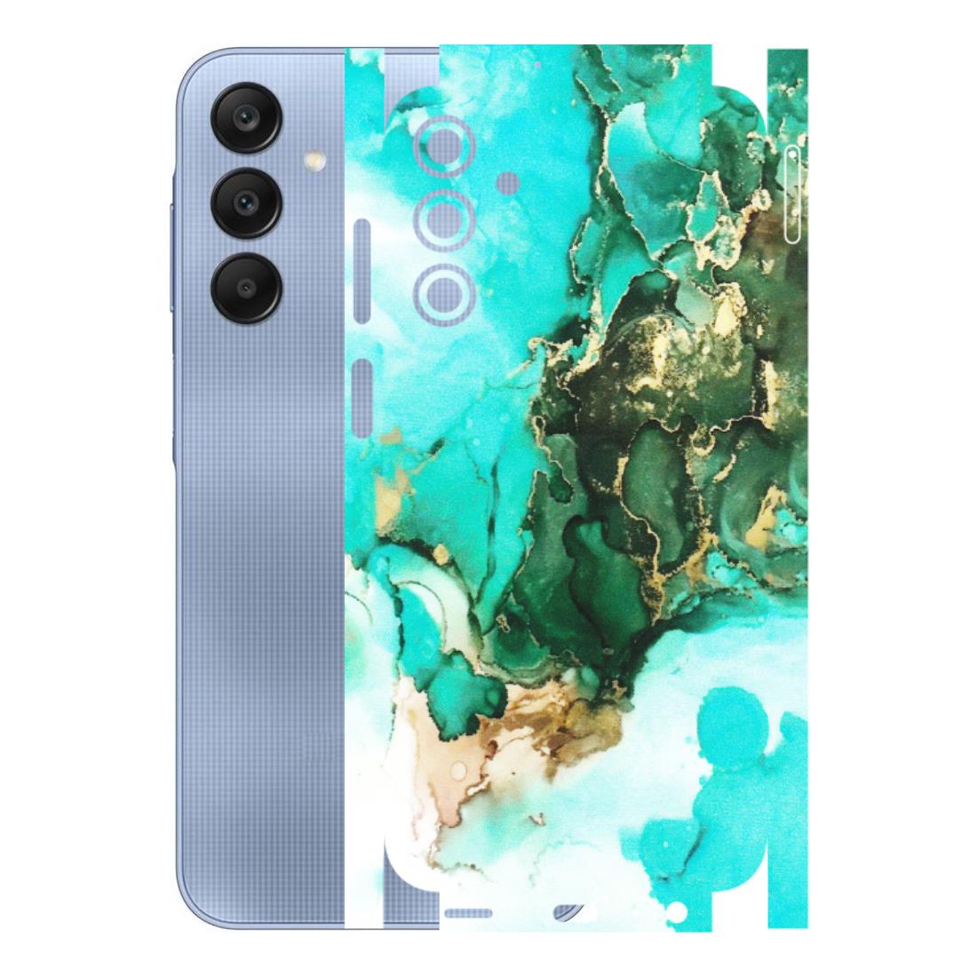 Samsung A/S Series Phone Skins (All Models) - The Blue Gold Marble - Matte Finish (M-124) Samsung Galaxy A15 (5G)