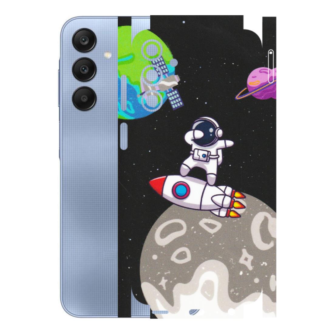 Samsung A/S Series Phone Skins (All Models) - Astronaut Vibing Toon Running - Matte Finish (M-39) Samsung Galaxy A15 (5G)